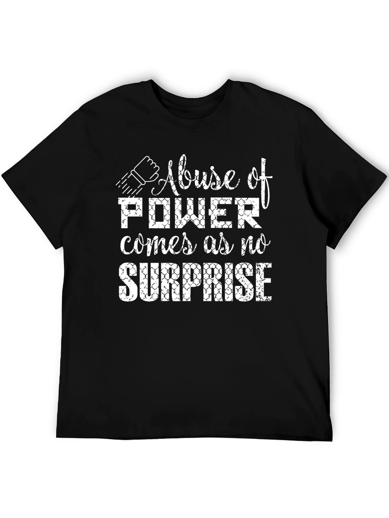 Black Abuse of Power T-Shirt - Black Graphic Tee view 5