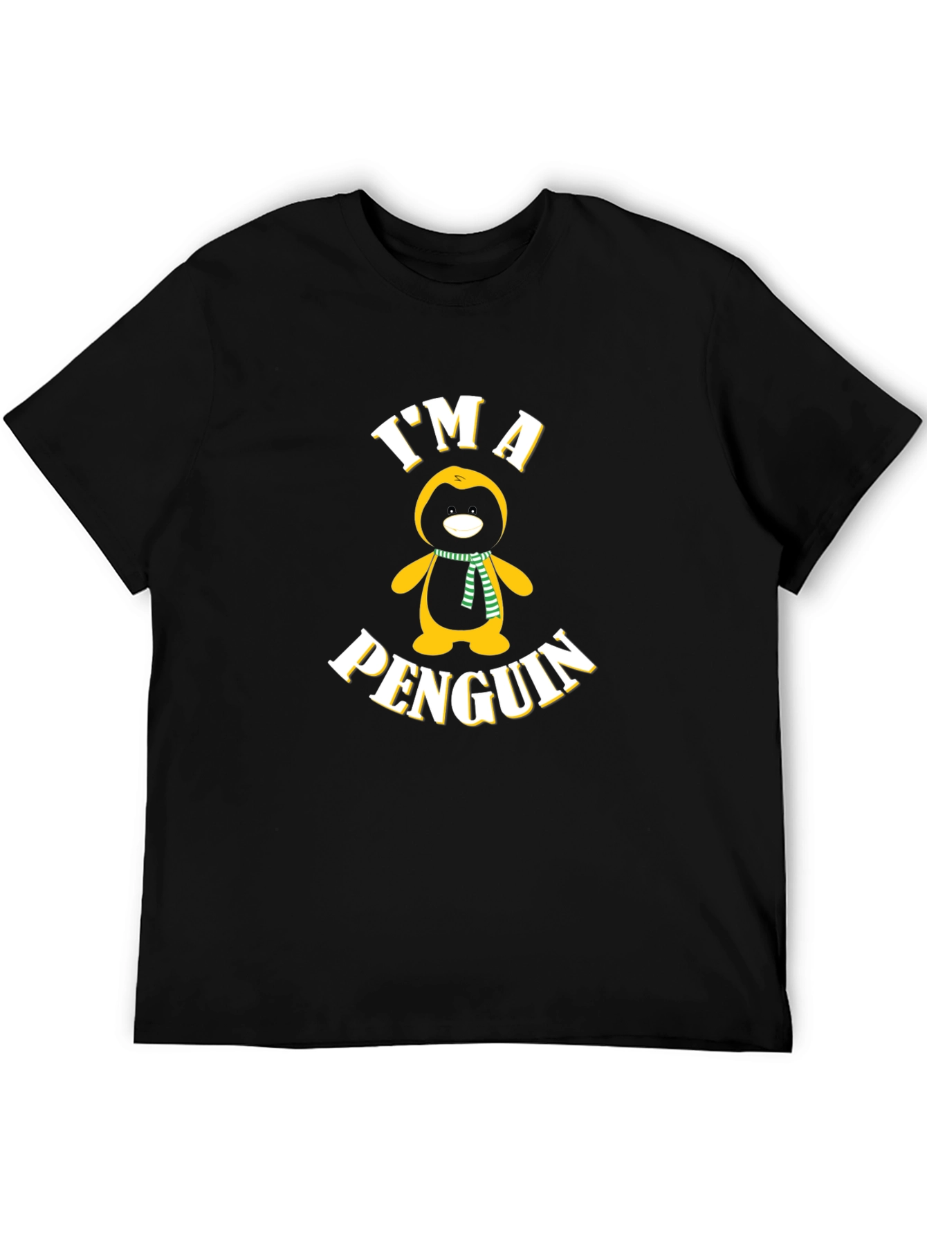 Black I'm A Penguin Graphic T-Shirt view 5