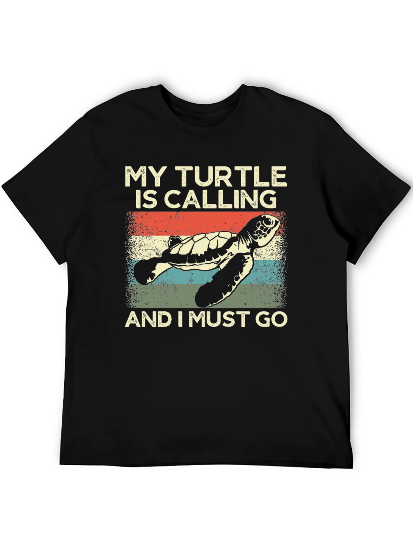 Black Turtle Calling T-Shirt - Must Go Tee view 5
