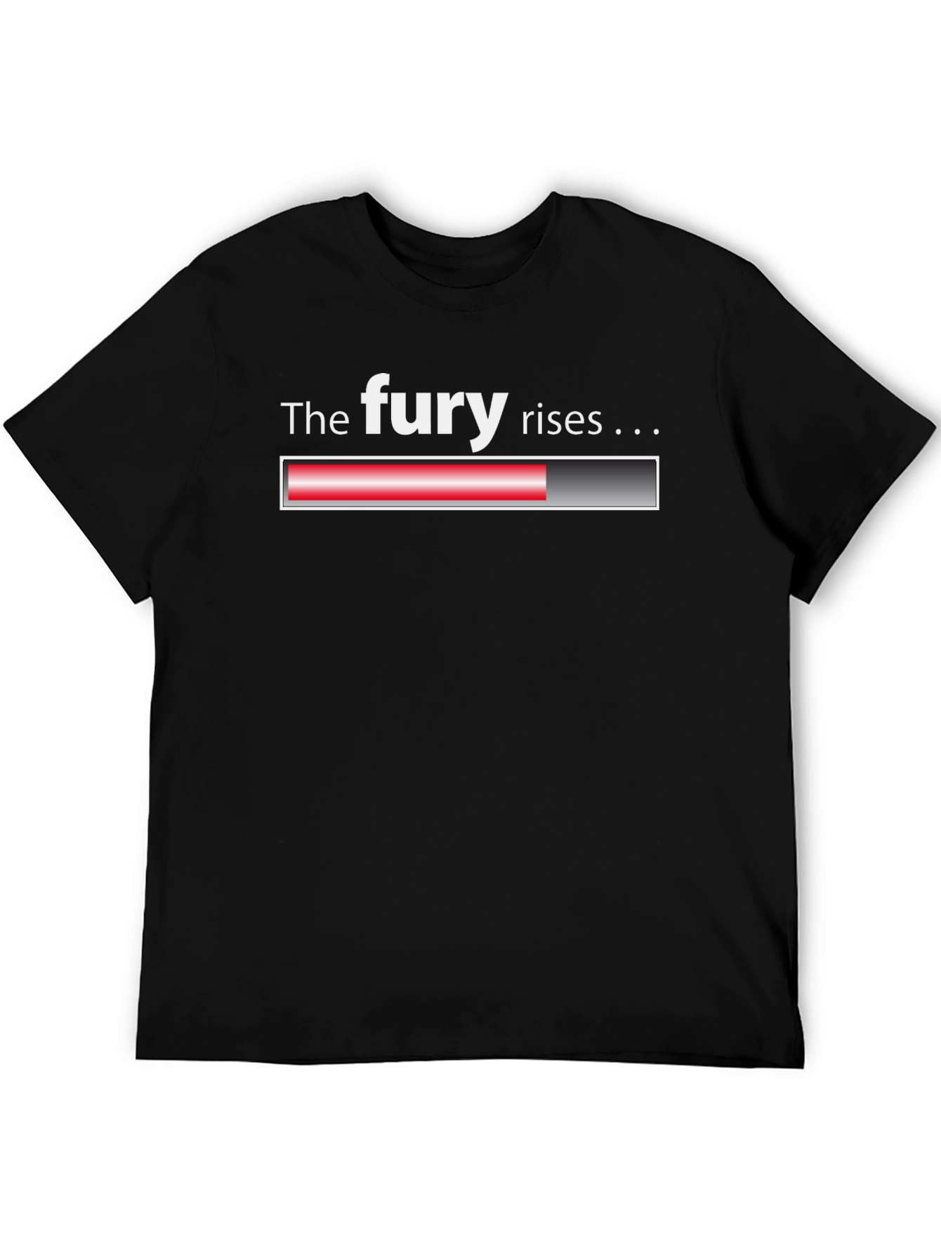 Black The Fury Rises T-Shirt - Novelty Graphic Tee view 5