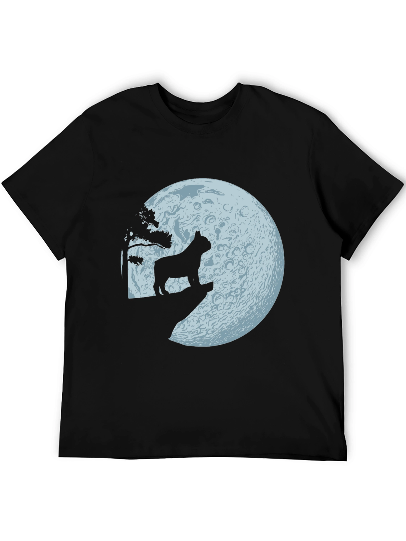 Black Dog Howling at Moon Graphic Tee view 5