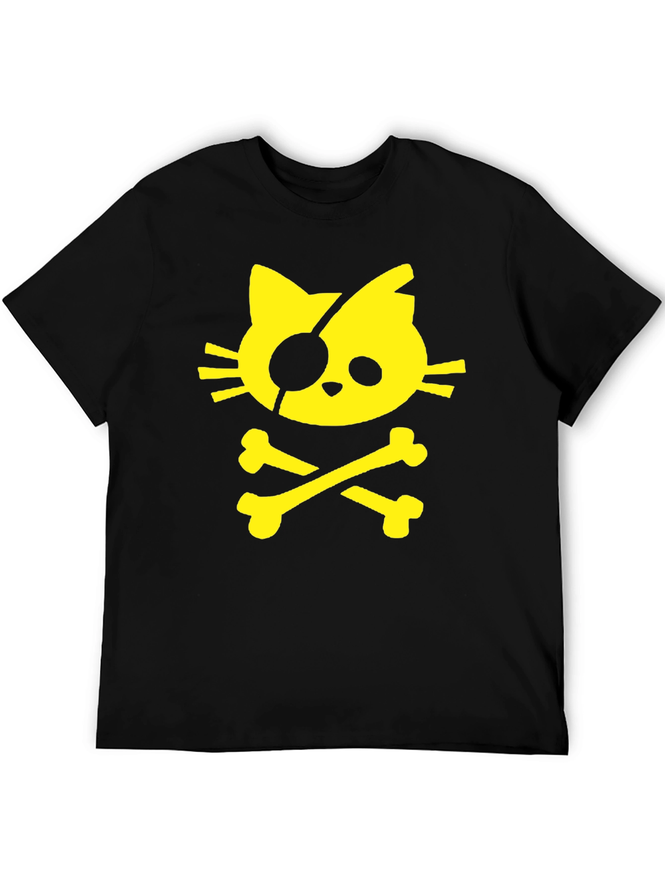 Pirate Cat T-Shirt - Black Cotton Tee - 5