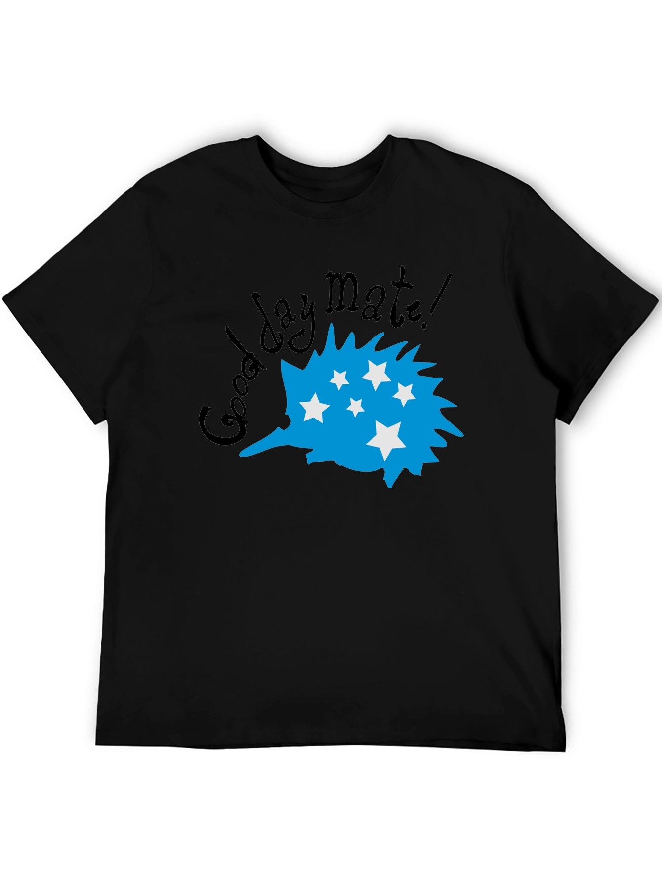 Black Good Day Mate Aussie Echidna T-Shirt view 5