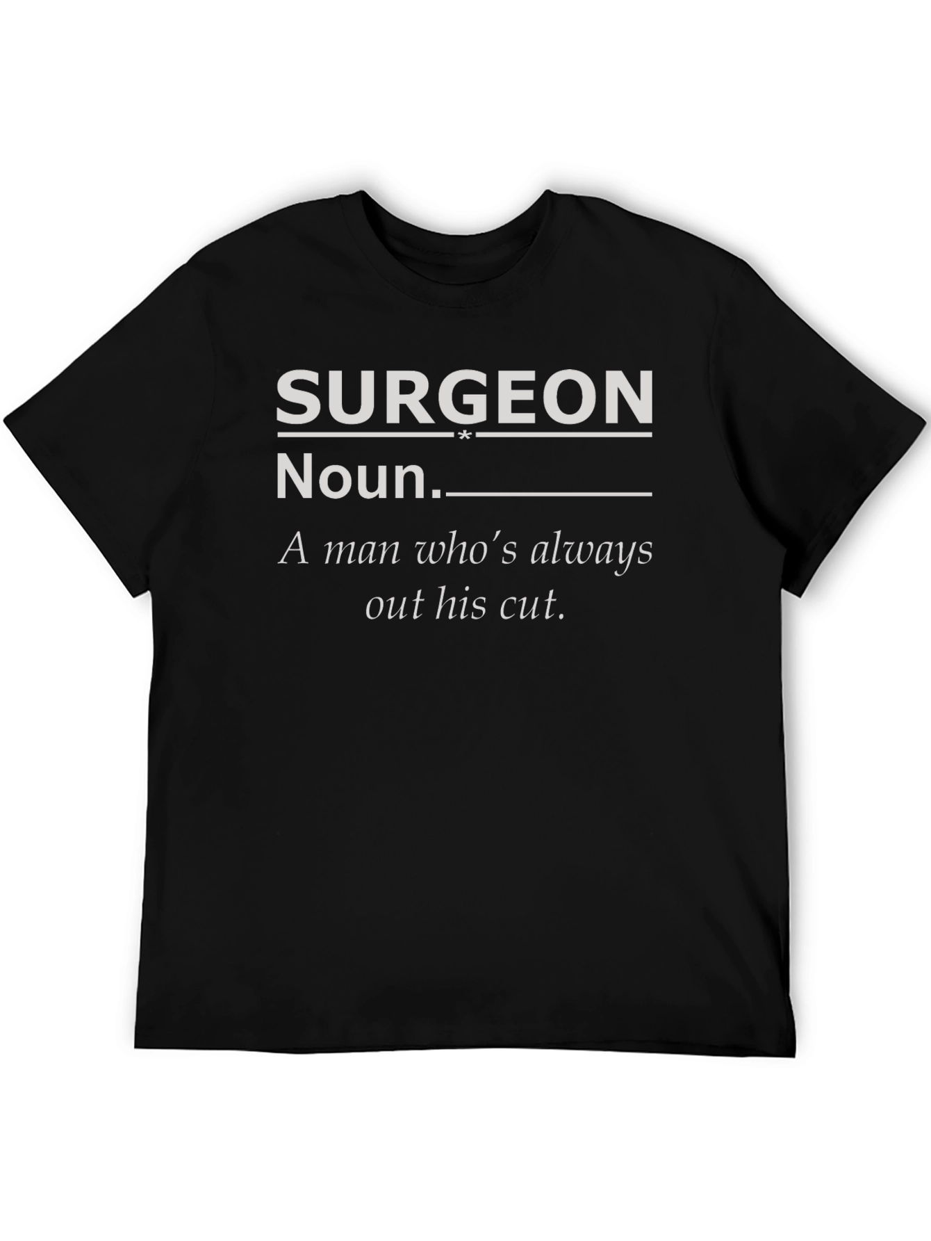 Black Surgeon Definition T-Shirt - Funny Medical Apparel view 5