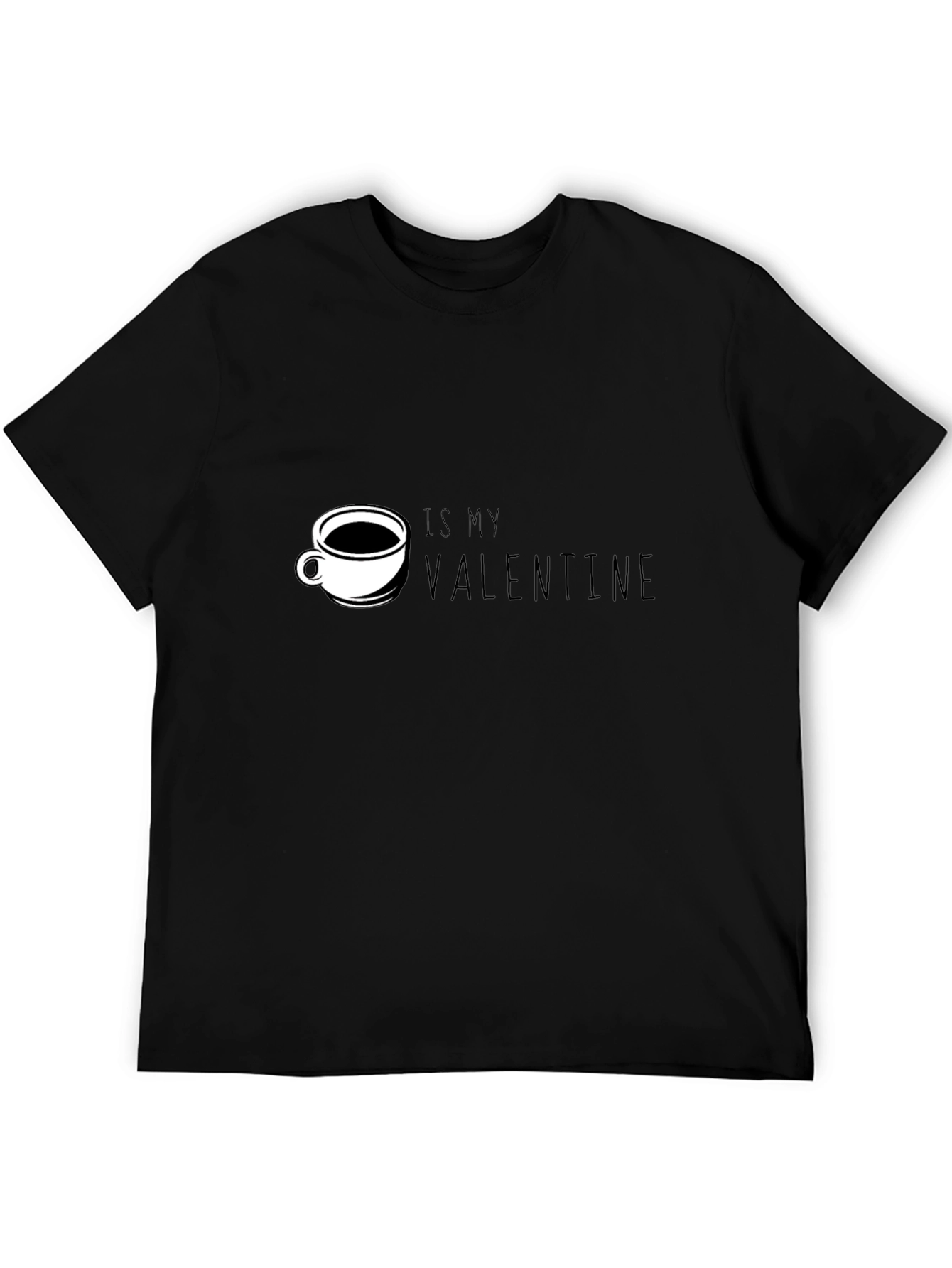 Black Coffee Is My Valentine T-Shirt - Perfect for Coffee Lovers! view 5