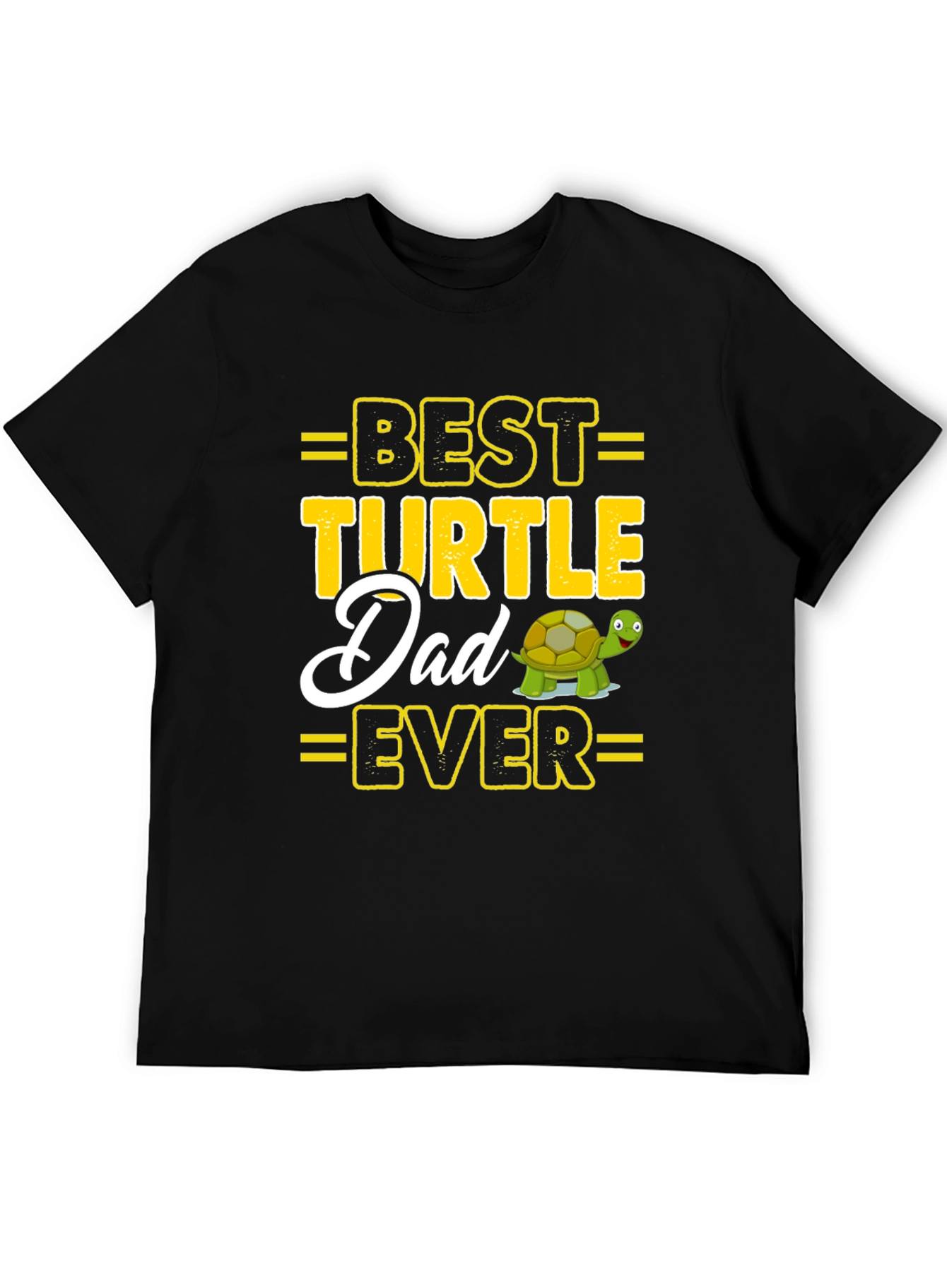 Black Best Turtle Dad Ever Graphic Tee view 5
