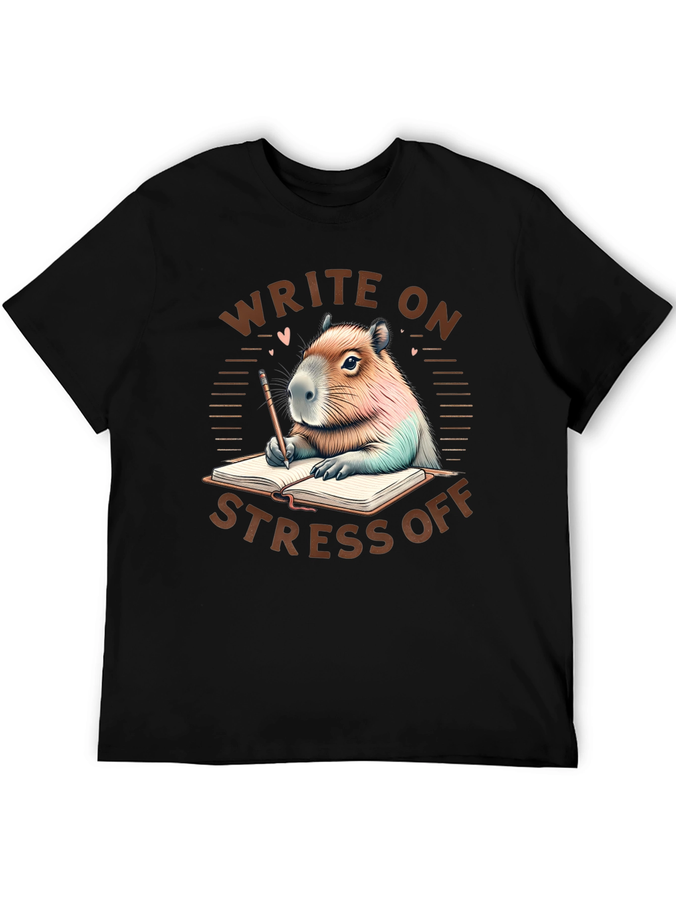 Black Write On Stress Off T-Shirt view 5