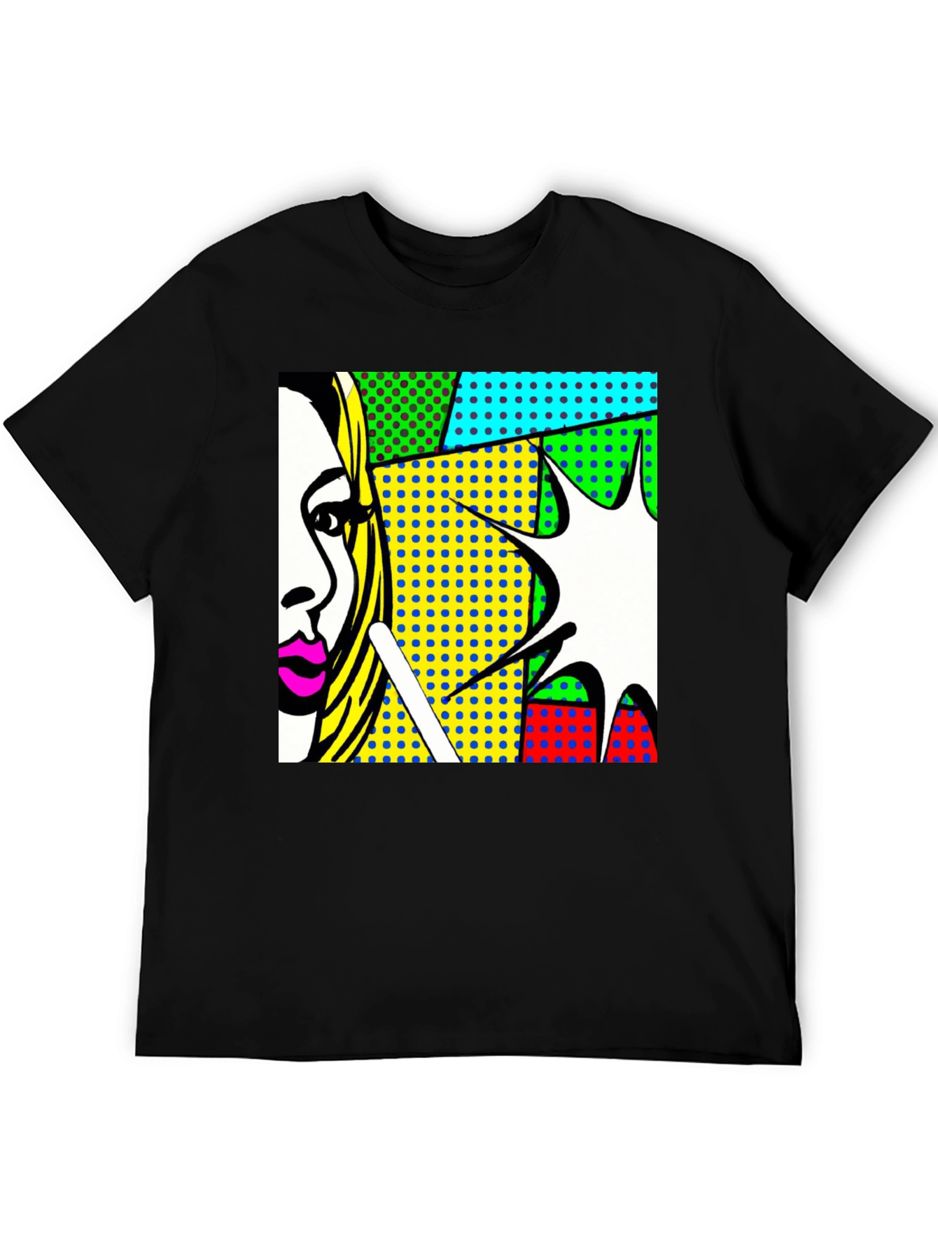 Black Pop Art Graphic Tee view 5
