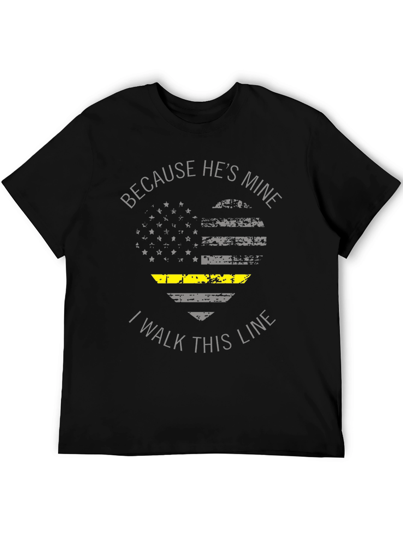 Black Because He's Mine T-Shirt view 5