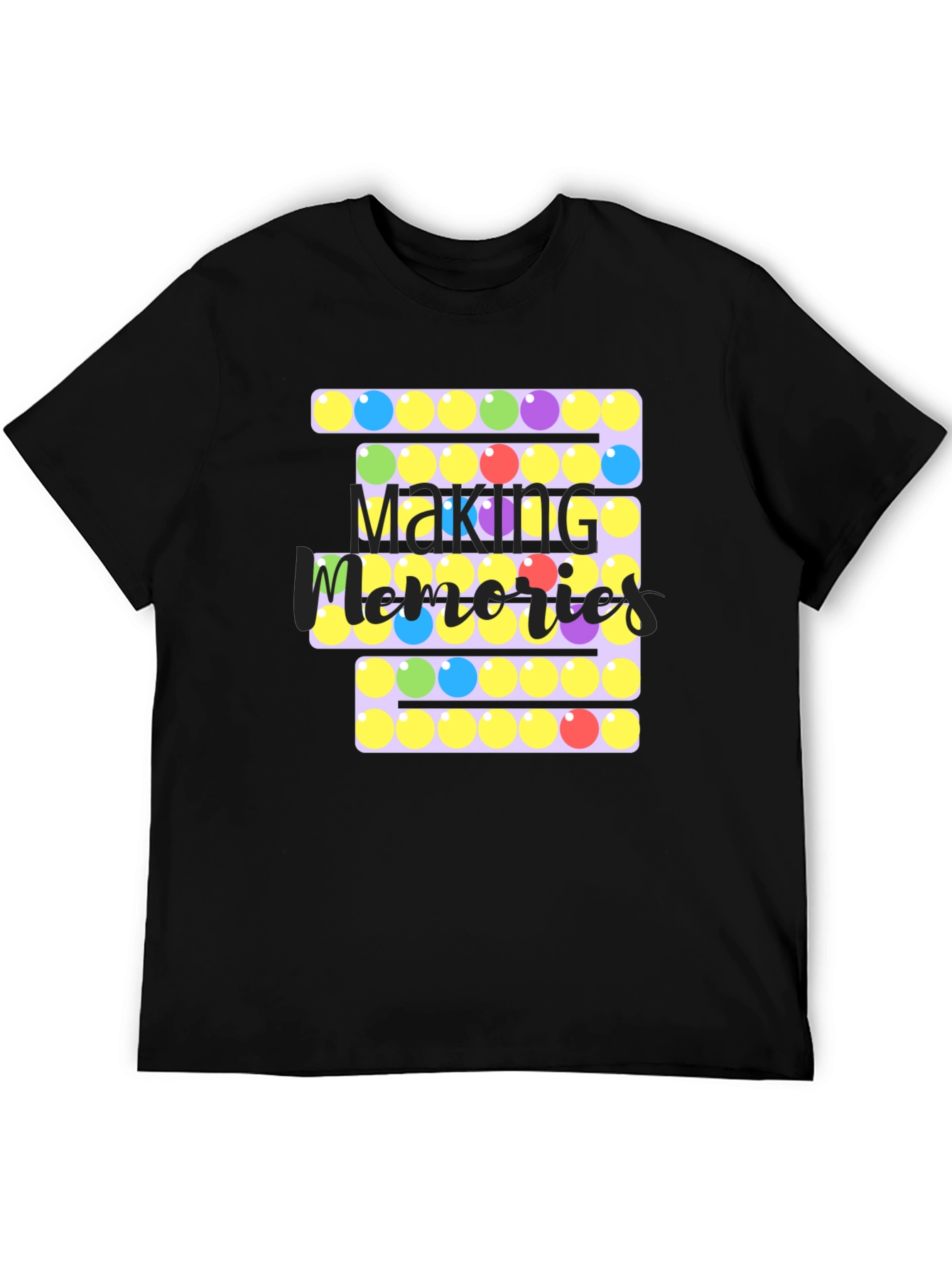 Black Making Memories Bubble Pop T-Shirt view 5