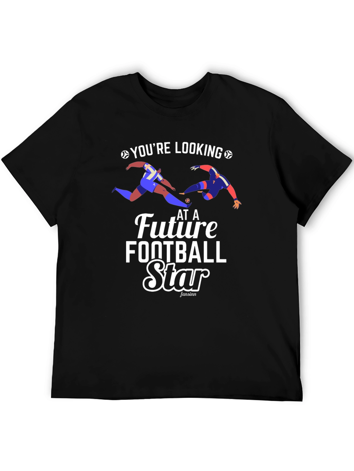 Black Future Football Star Black T-Shirt view 5