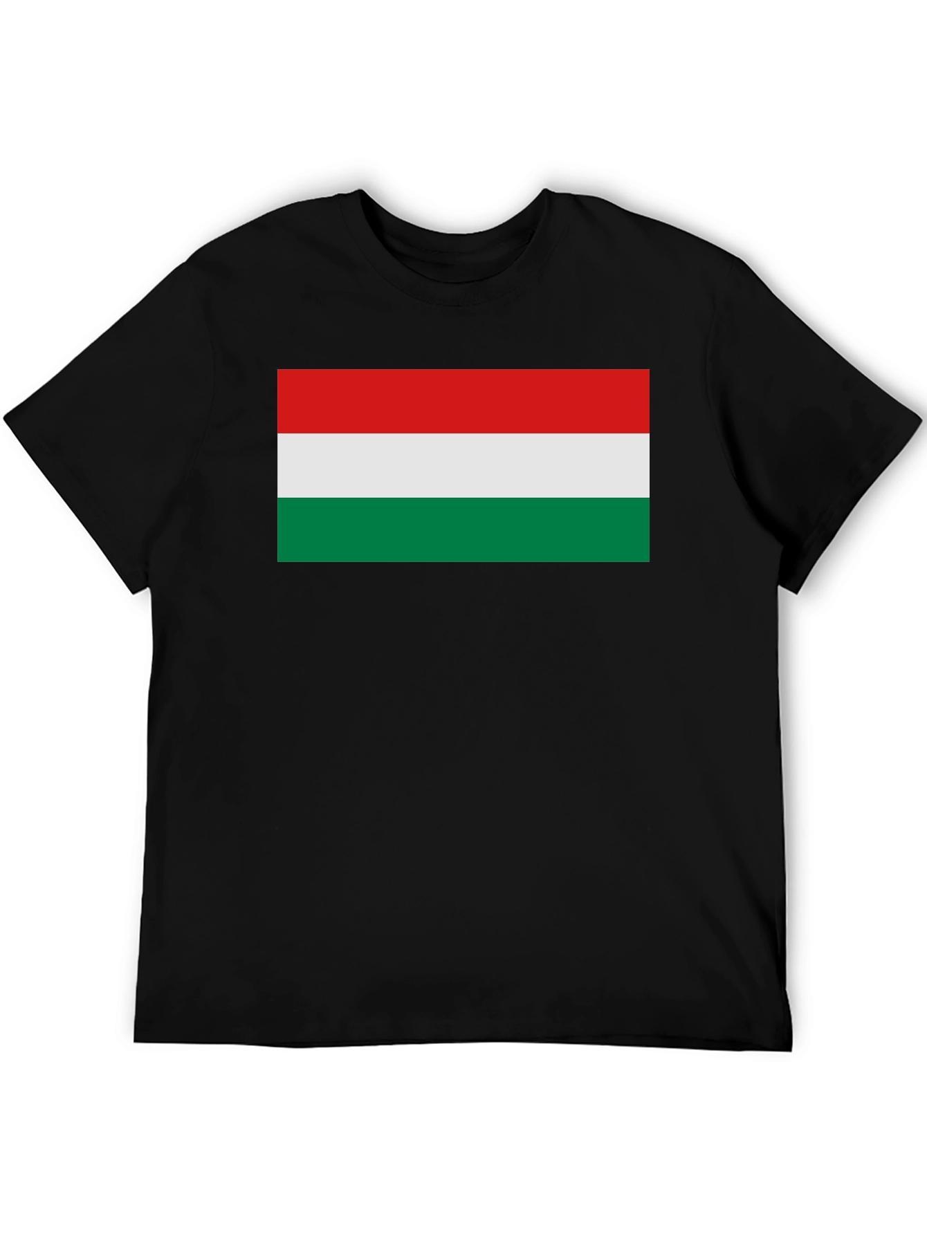 Black Hungary Flag Graphic T-Shirt - Black Tee view 5