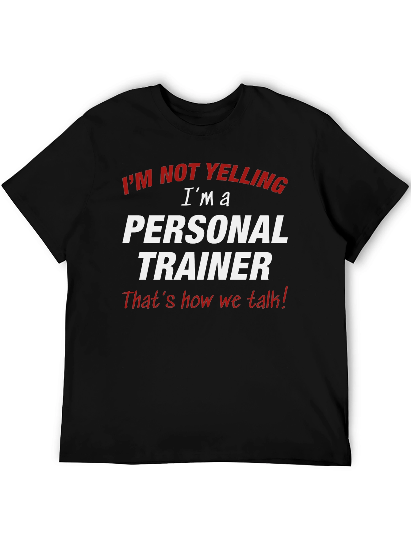 Black Personal Trainer Novelty Graphic T-Shirt view 5