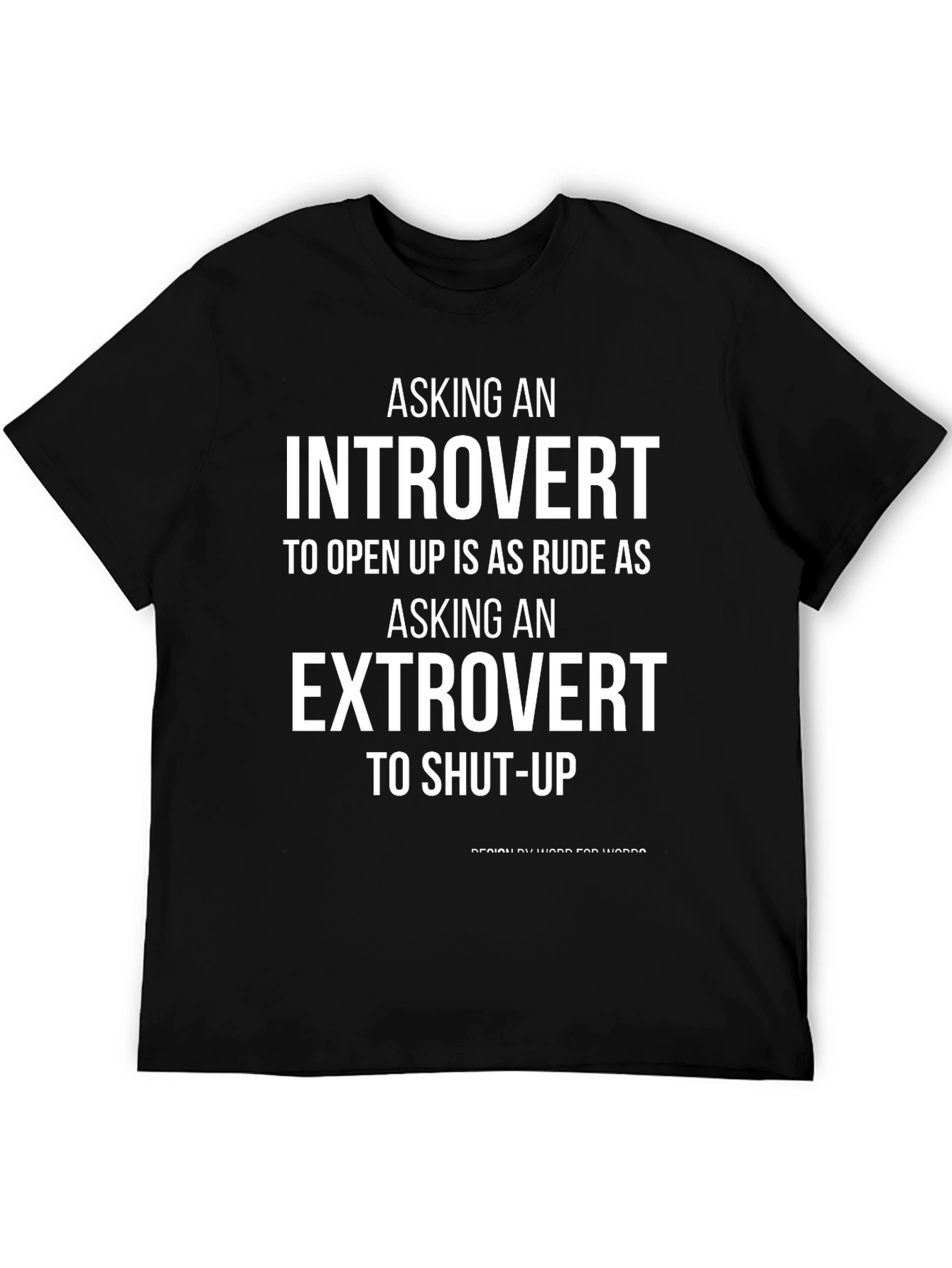 Black Introvert/Extrovert Statement T-Shirt view 5
