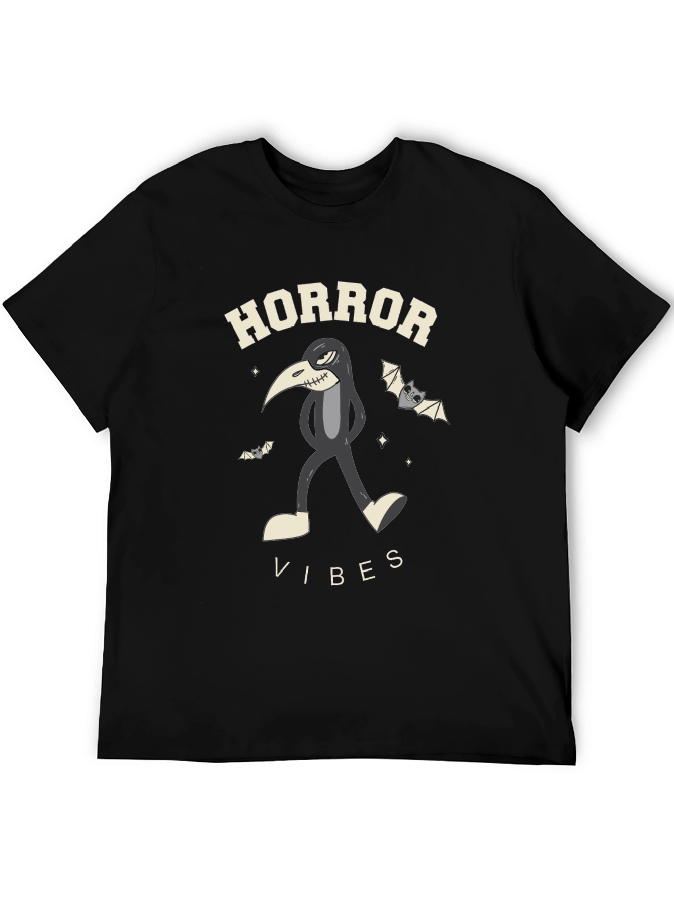 Black Horror Vibes Black T-Shirt view 5