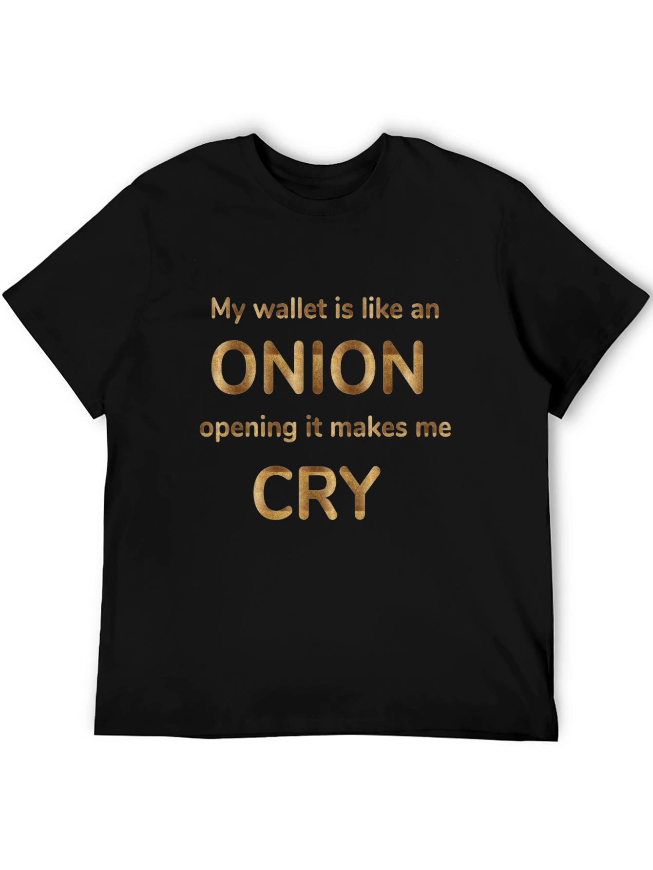 Black Funny Onion Wallet Graphic Tee view 5