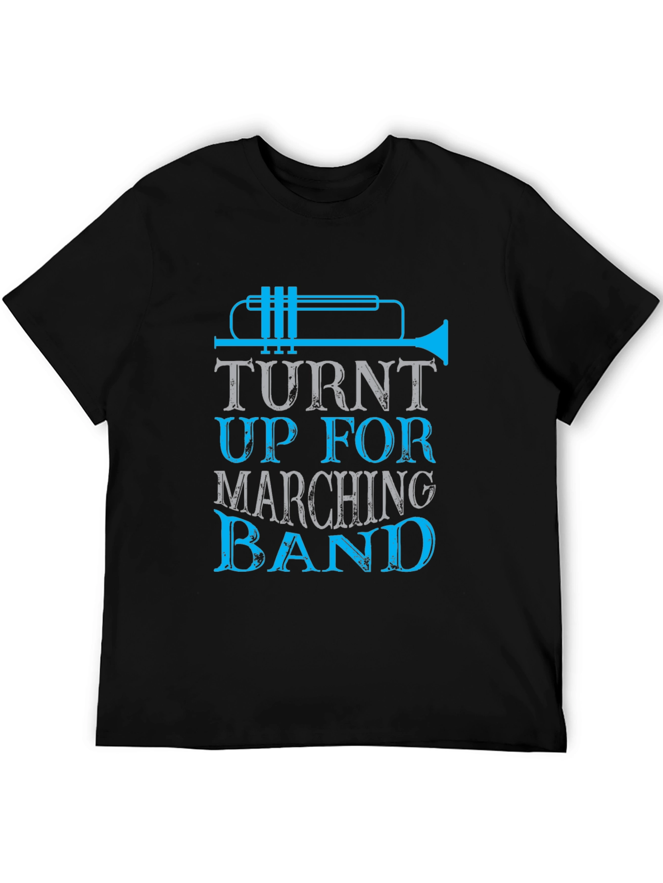 Black Turnt Up for Marching Band T-Shirt - Music Lover Tee view 5