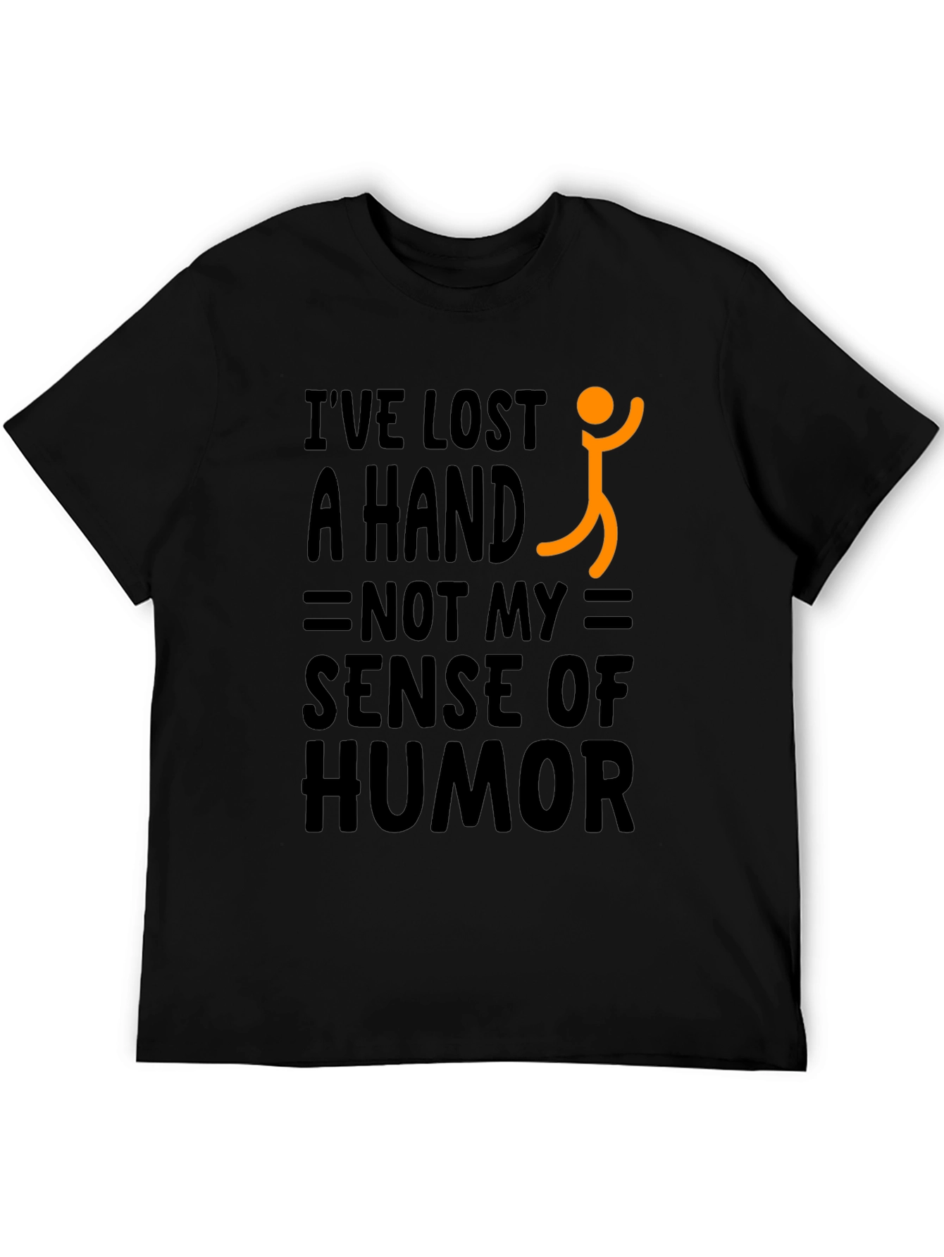 Black Humorous "Lost a Hand" Graphic Tee view 5