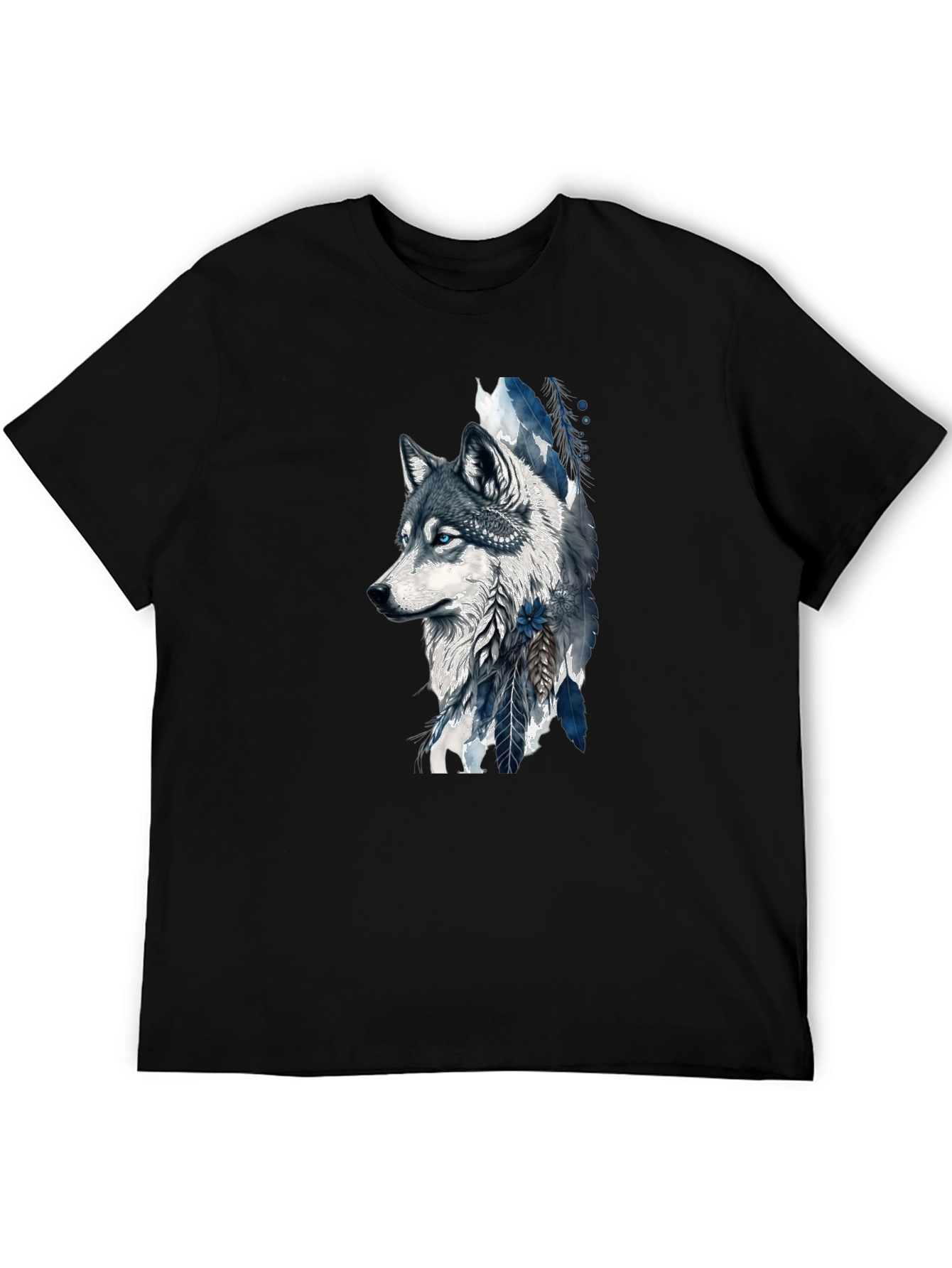Black Wolf Graphic Print Tee - Stylish & Unique Design view 5