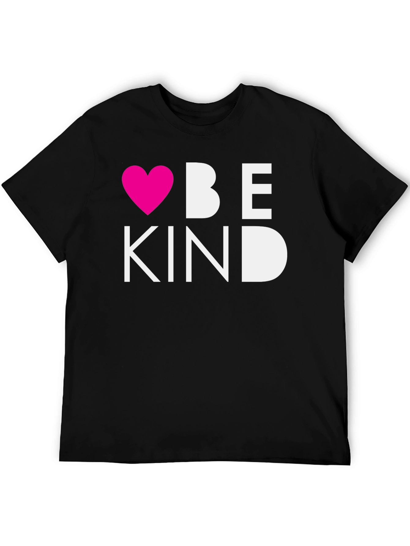 Black Be Kind Graphic Tee - Soft Black Cotton Kindness Shirt view 5