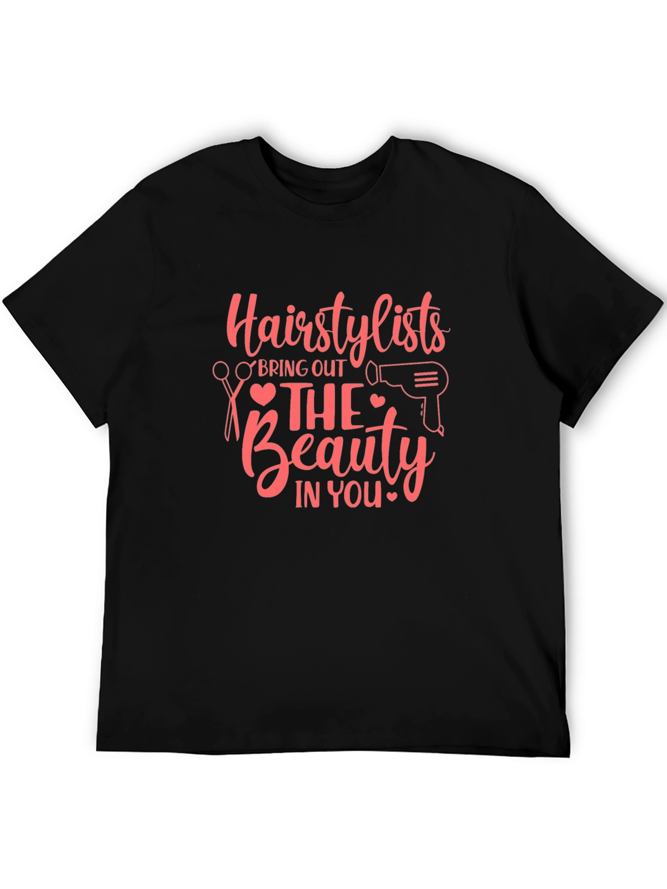 Black Hairstylist Beauty T-Shirt - Black view 5