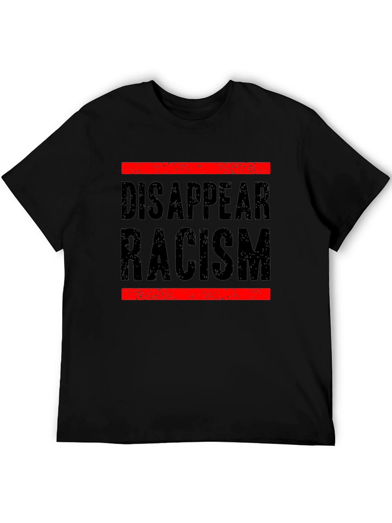 Black Disappear Racism Graphic Tee - Social Justice Shirt view 5