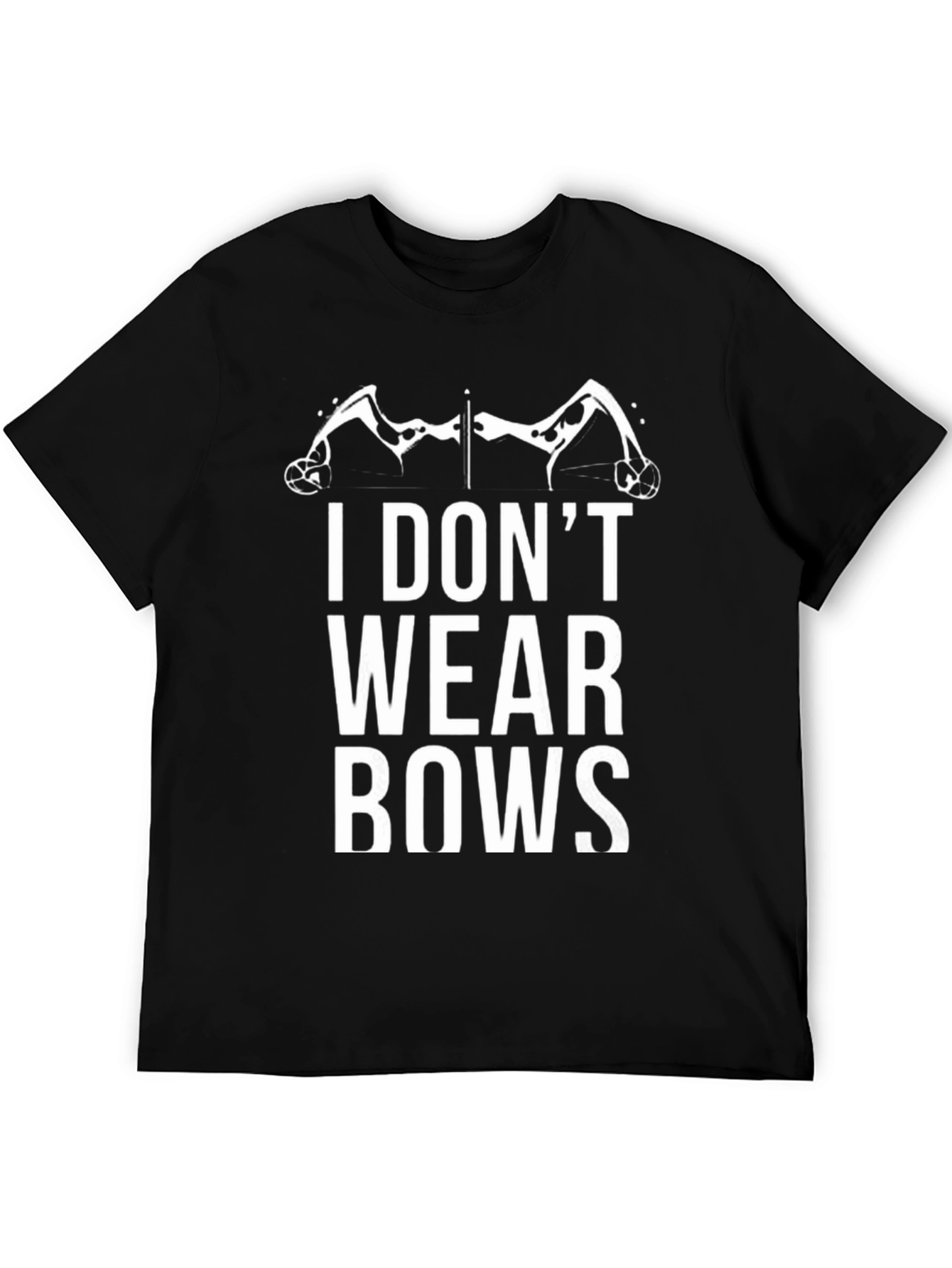 Black I Don't Wear Bows Archer T-Shirt view 5