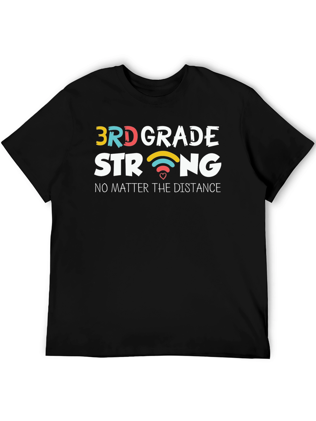 Black 3rd Grade Strong T-Shirt, Teacher Student Support Tee view 5