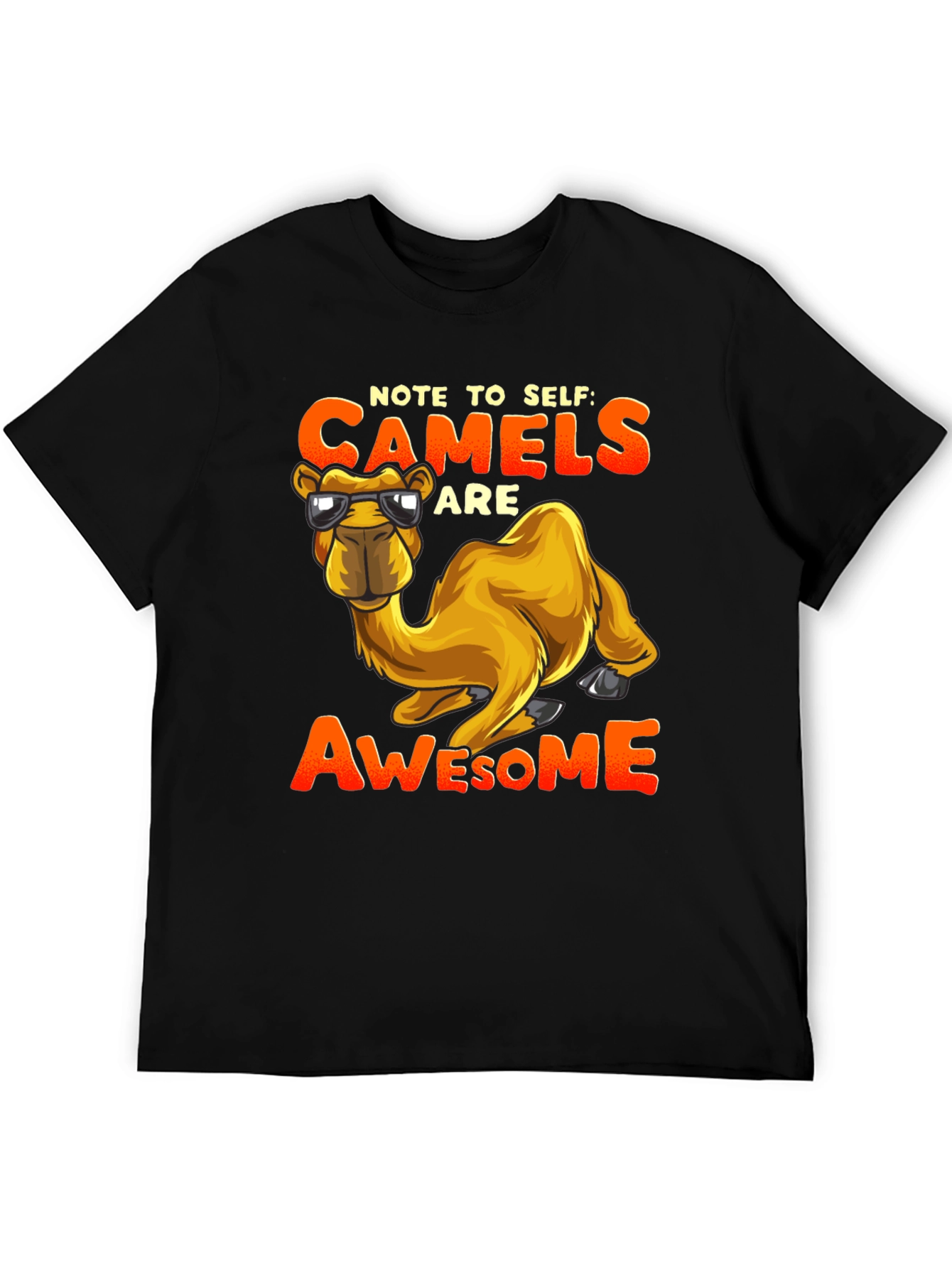 Black Note to Self Camels are Awesome T-Shirt view 5