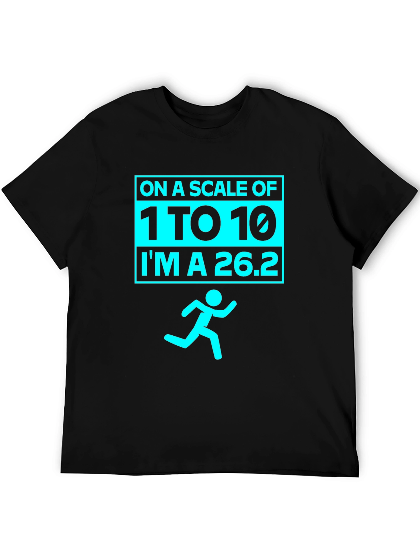 Black Marathoner's Humor Tee - Running Scale 26.2 view 5