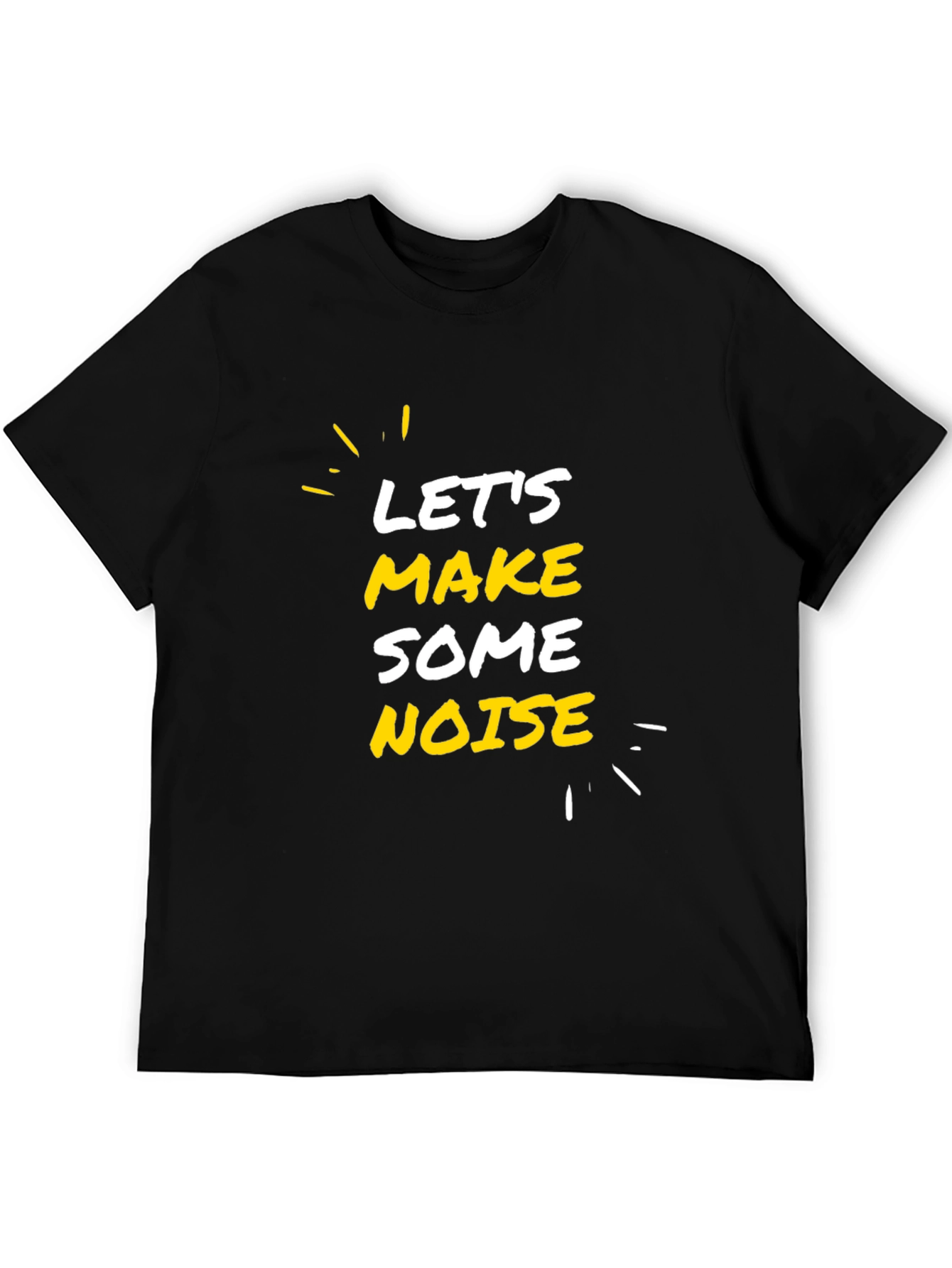 Black Let's Make Some Noise Black Graphic Tee view 5