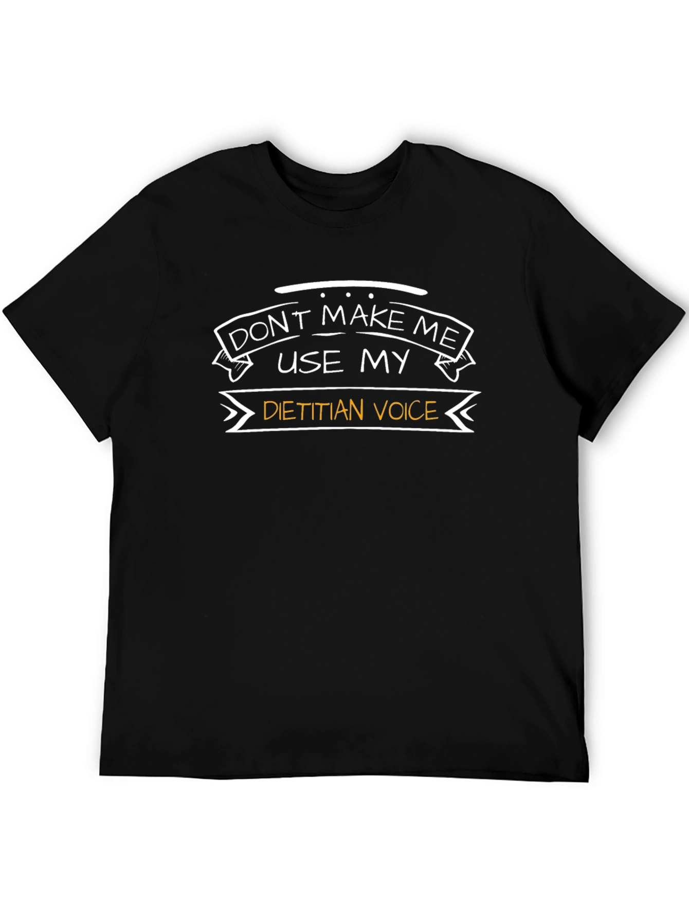 Black Dietitian Voice Funny T-Shirt view 5
