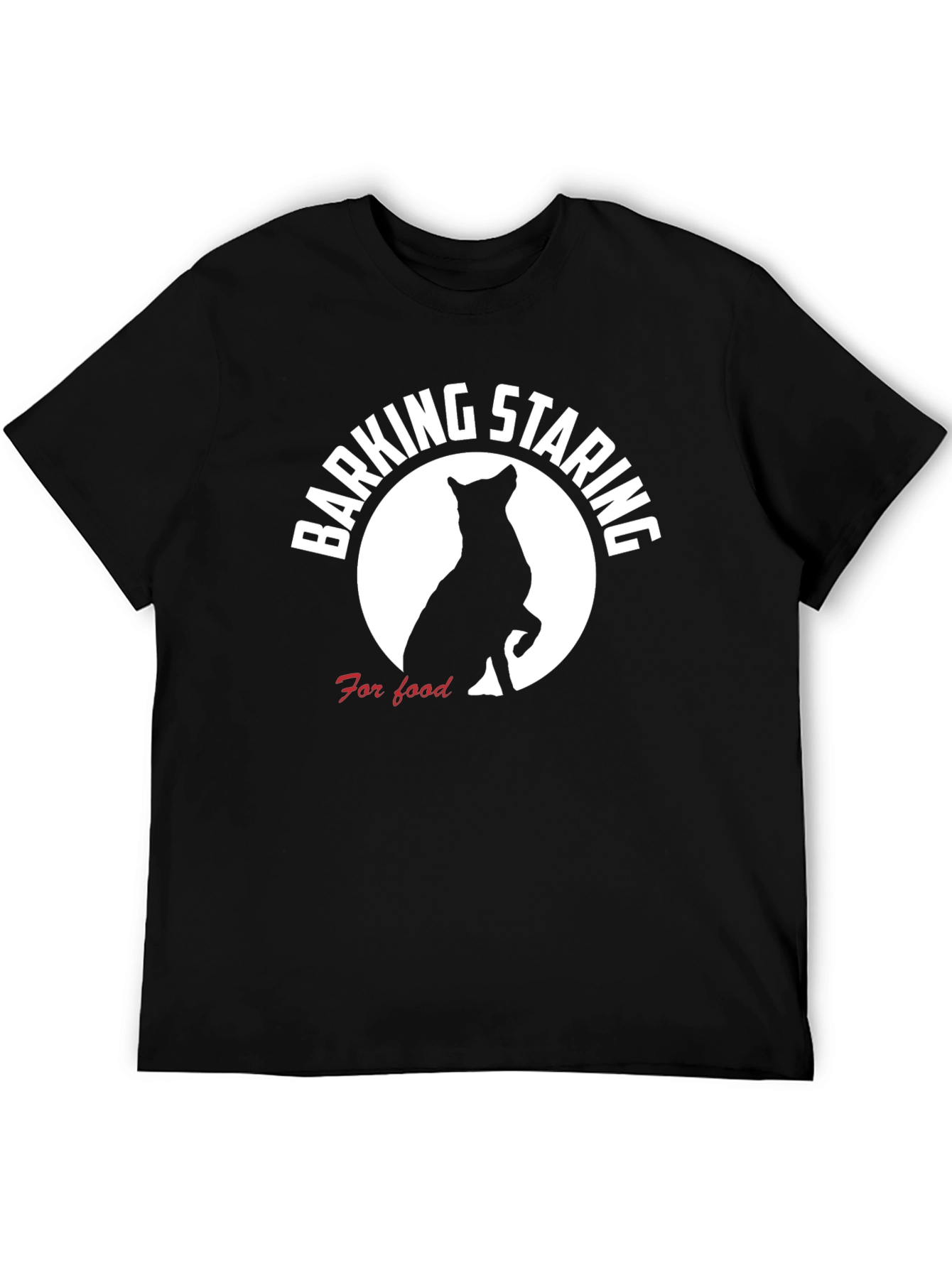 Black Barking Staring For Food Dog T-Shirt view 5