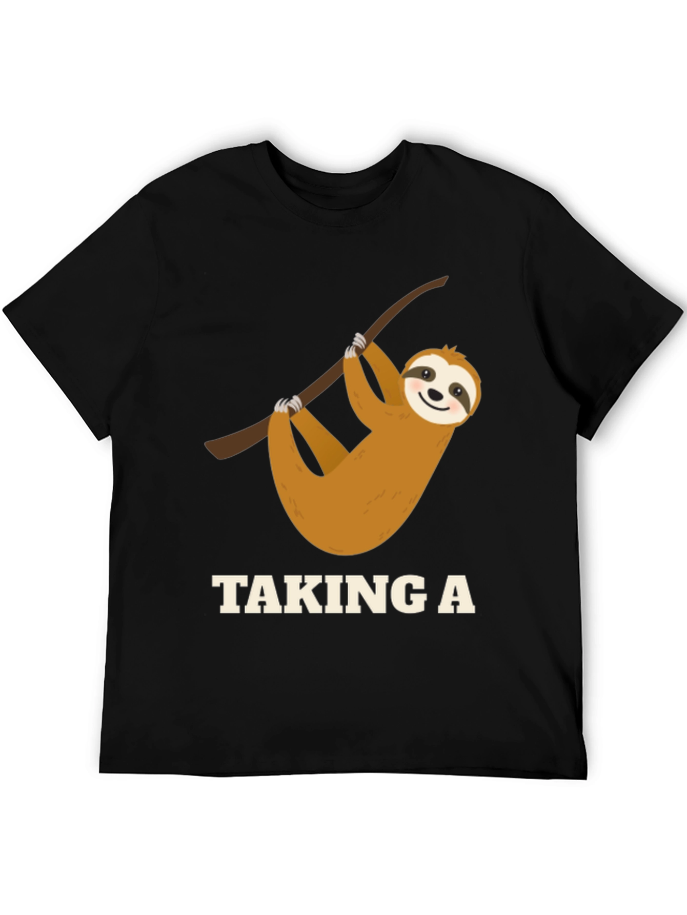 Black Sloth Taking A Nap Black T-Shirt view 5