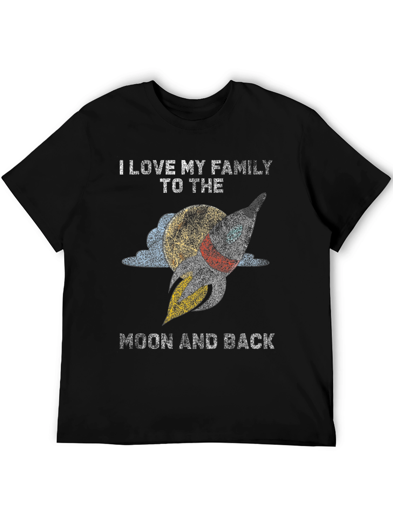 Black Family to the Moon and Back Graphic Tee view 5