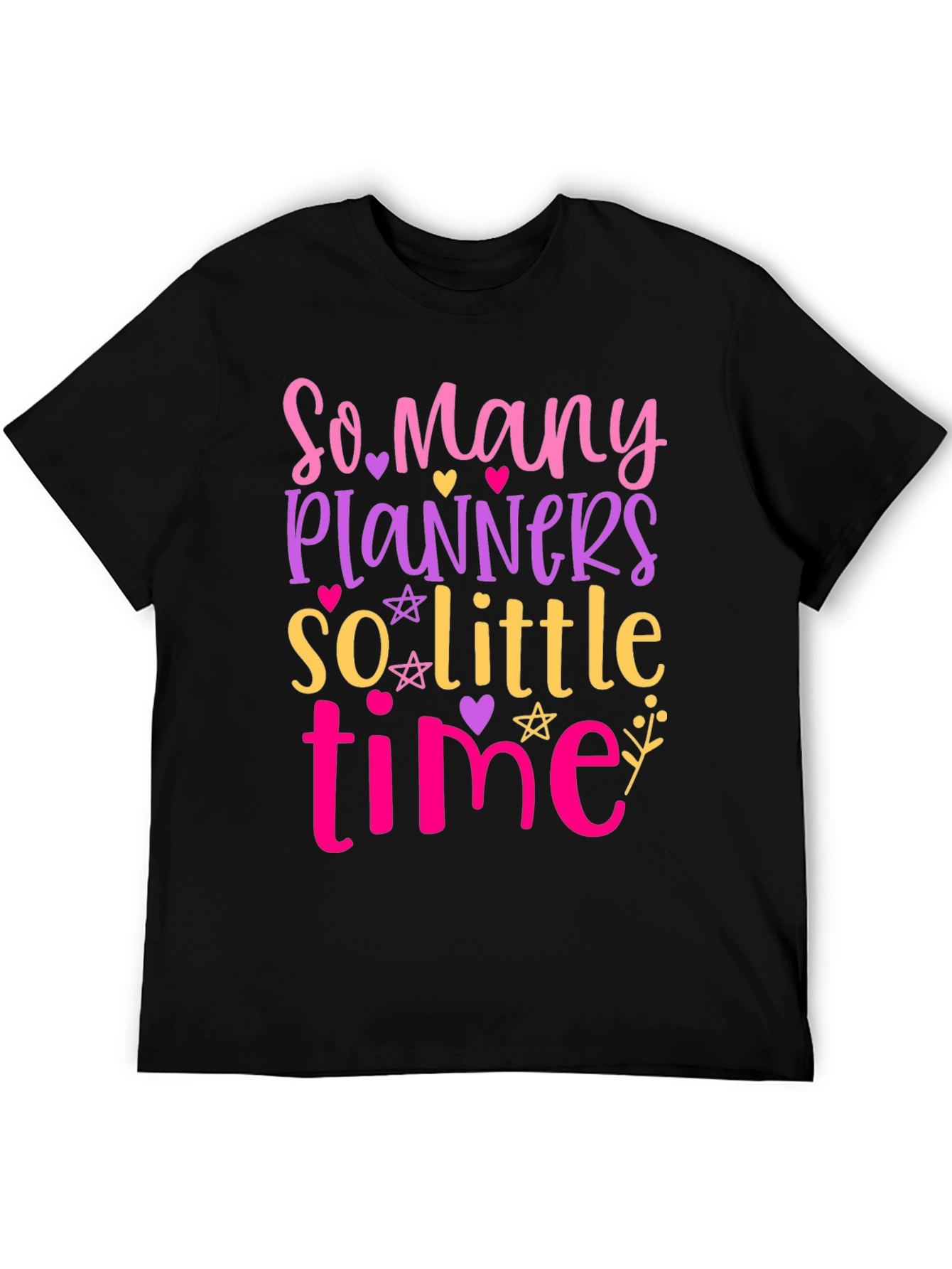 Black So Many Planners, So Little Time - Graphic Tee view 5