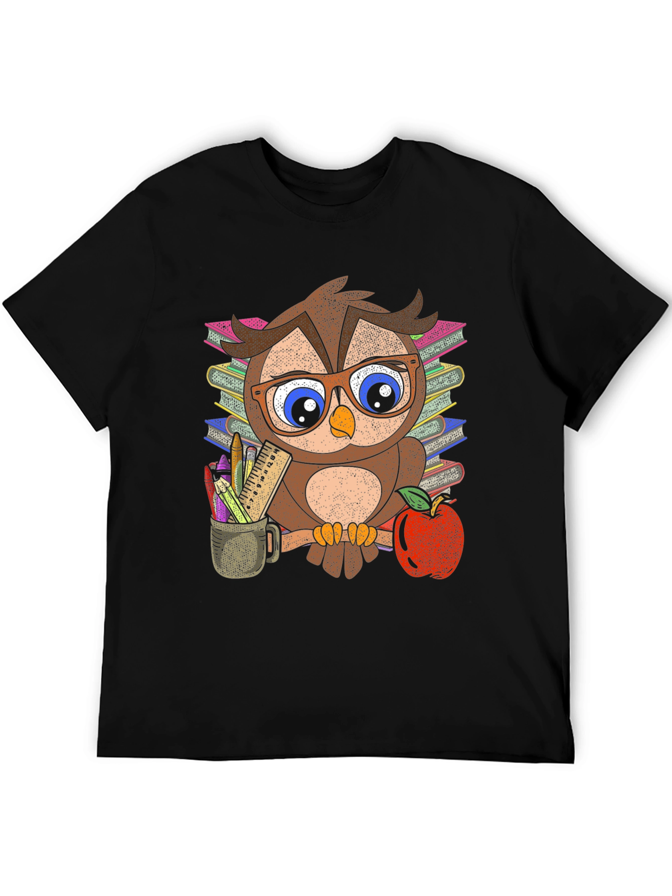 Black Owl Teacher Graphic Tee view 5