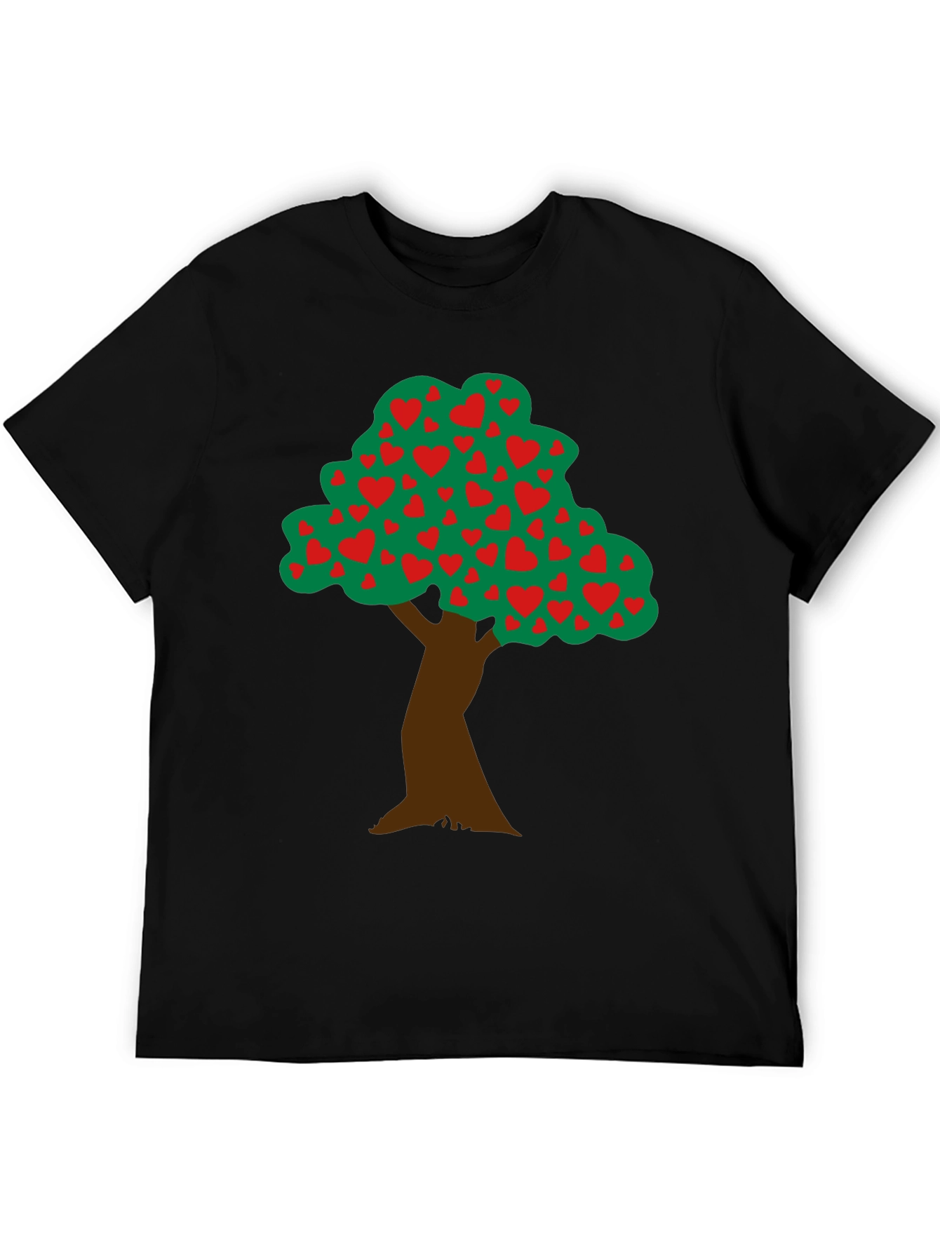 Black Heart Tree Graphic Tee - Black Cotton Blend view 5