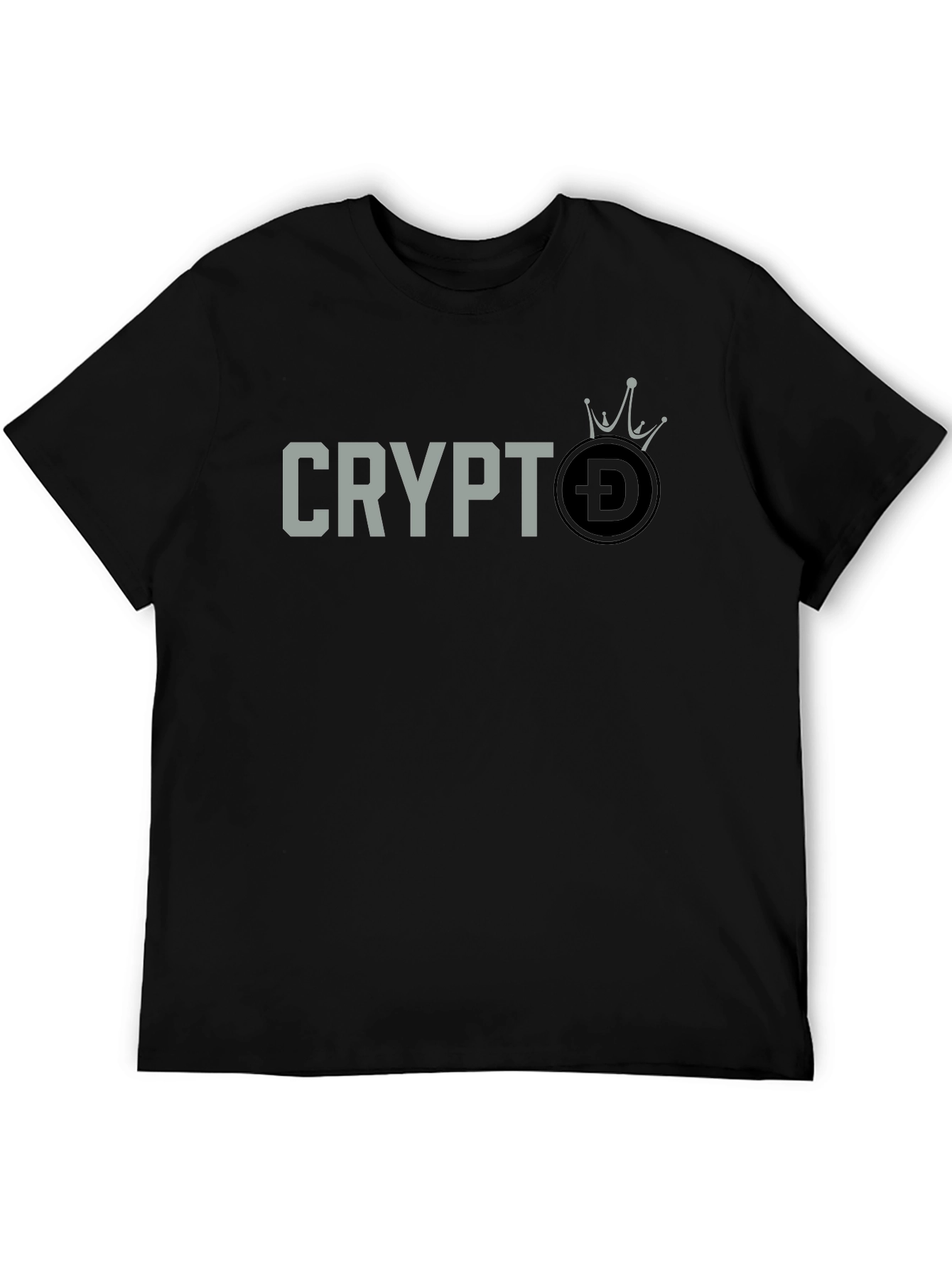Black Crypto DOGE Crown T-Shirt - Black Graphic Tee view 5