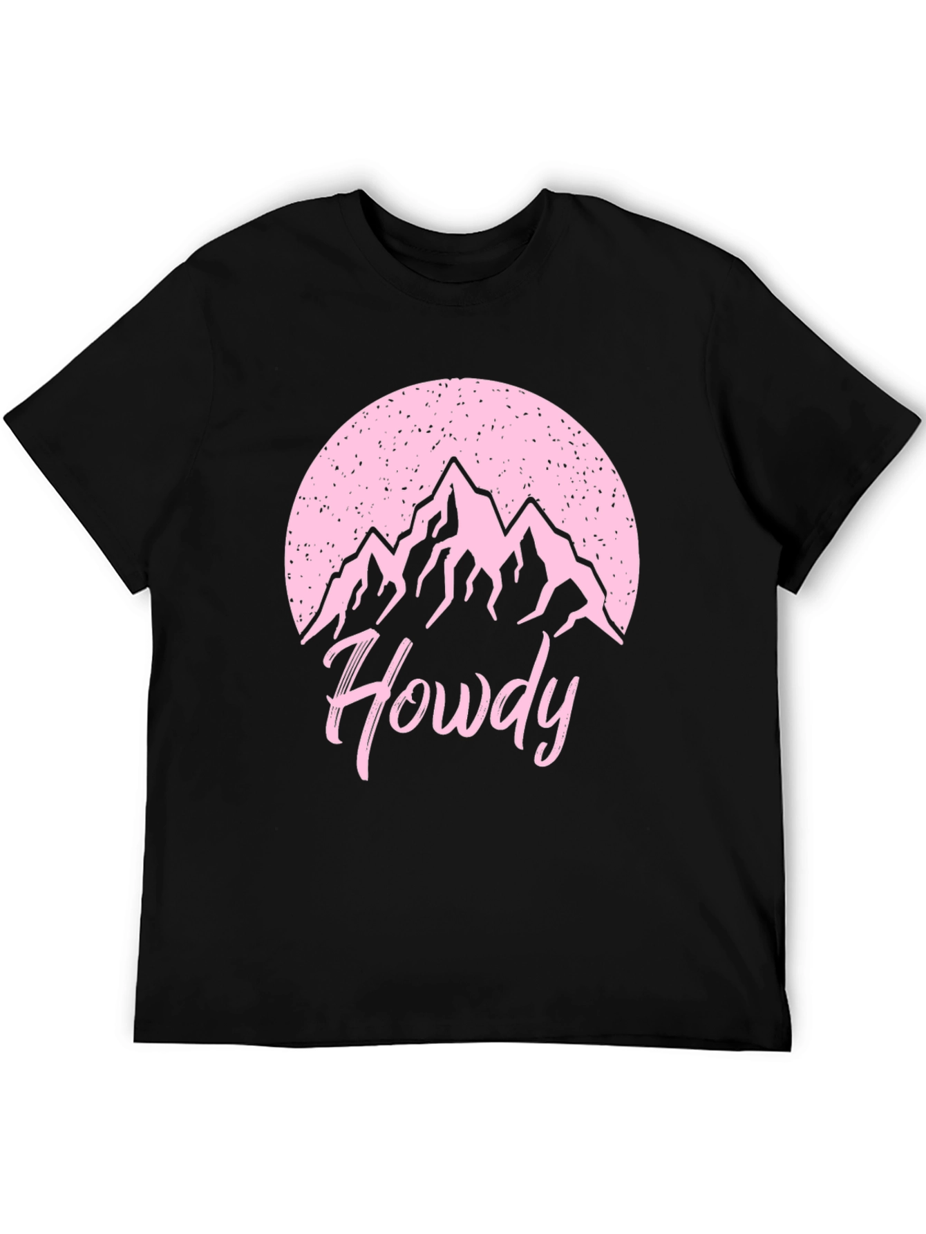 Black Howdy Mountain Graphic T-Shirt - Casual Wear view 5