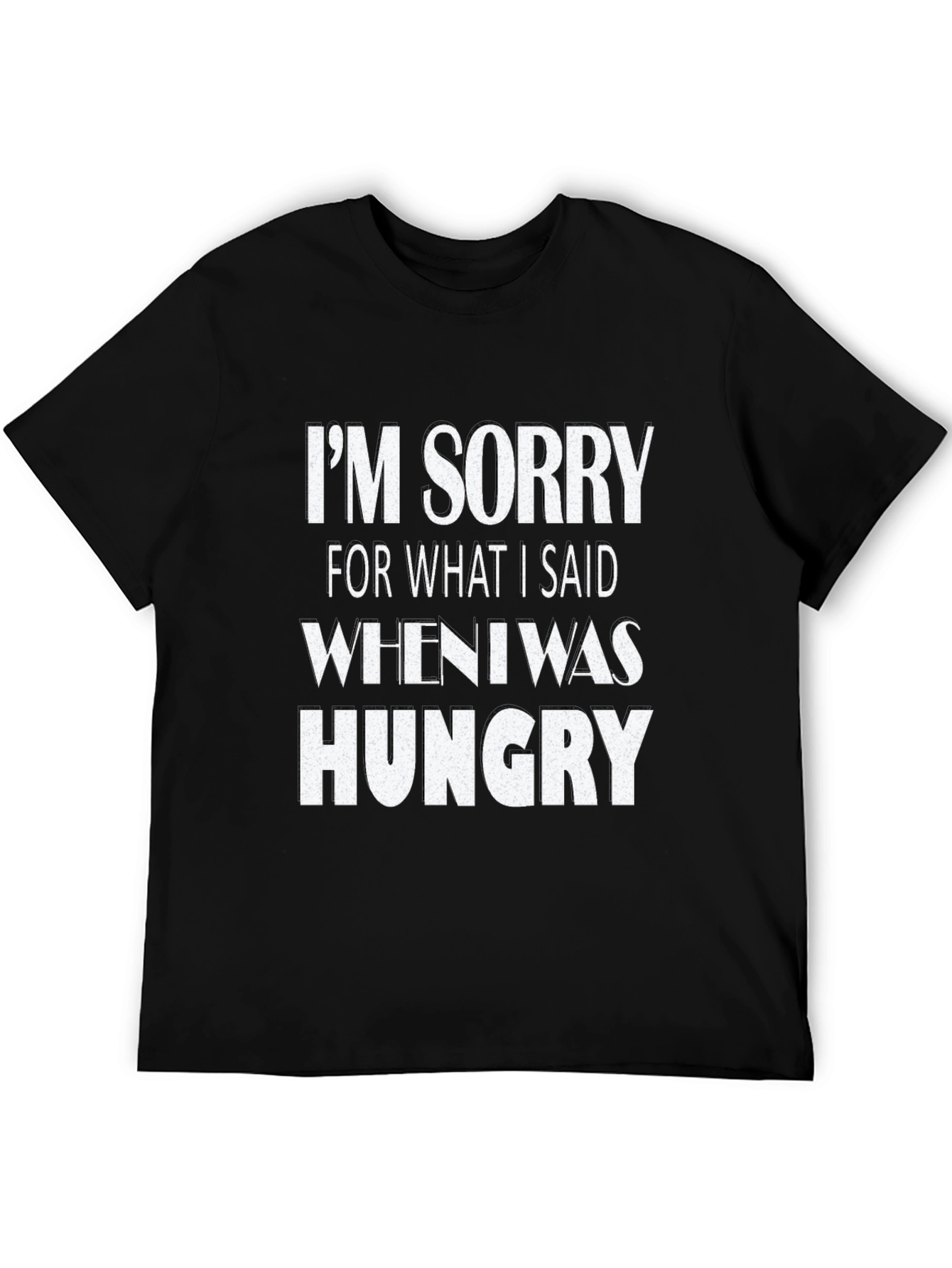 Black I'm Sorry When Hungry Black Graphic Tee view 5