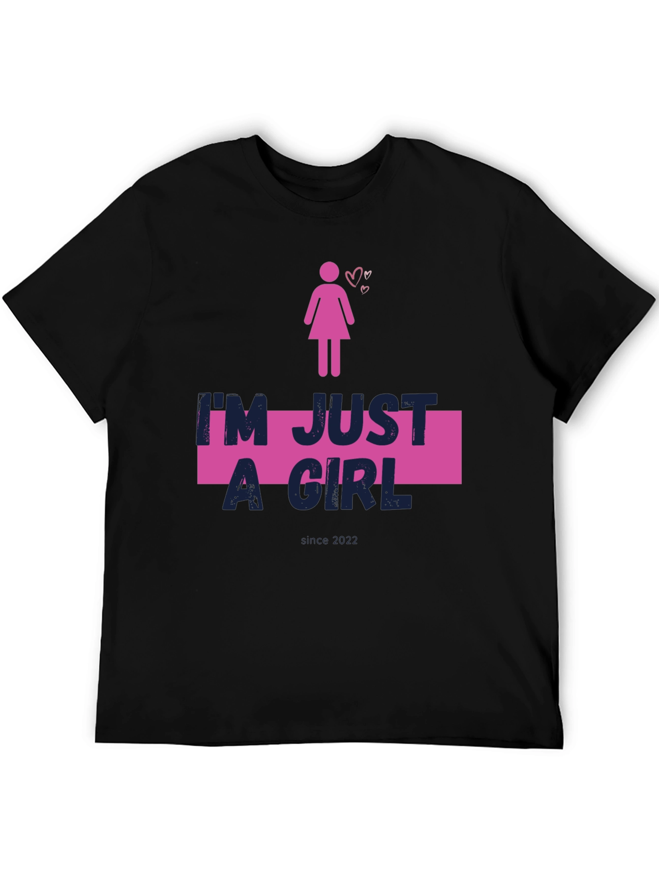 Black I'm Just A Girl Black Tee view 5