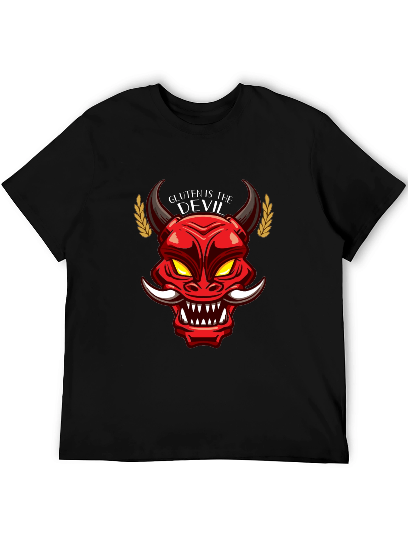 Black Gluten is the Devil Graphic T-Shirt view 5