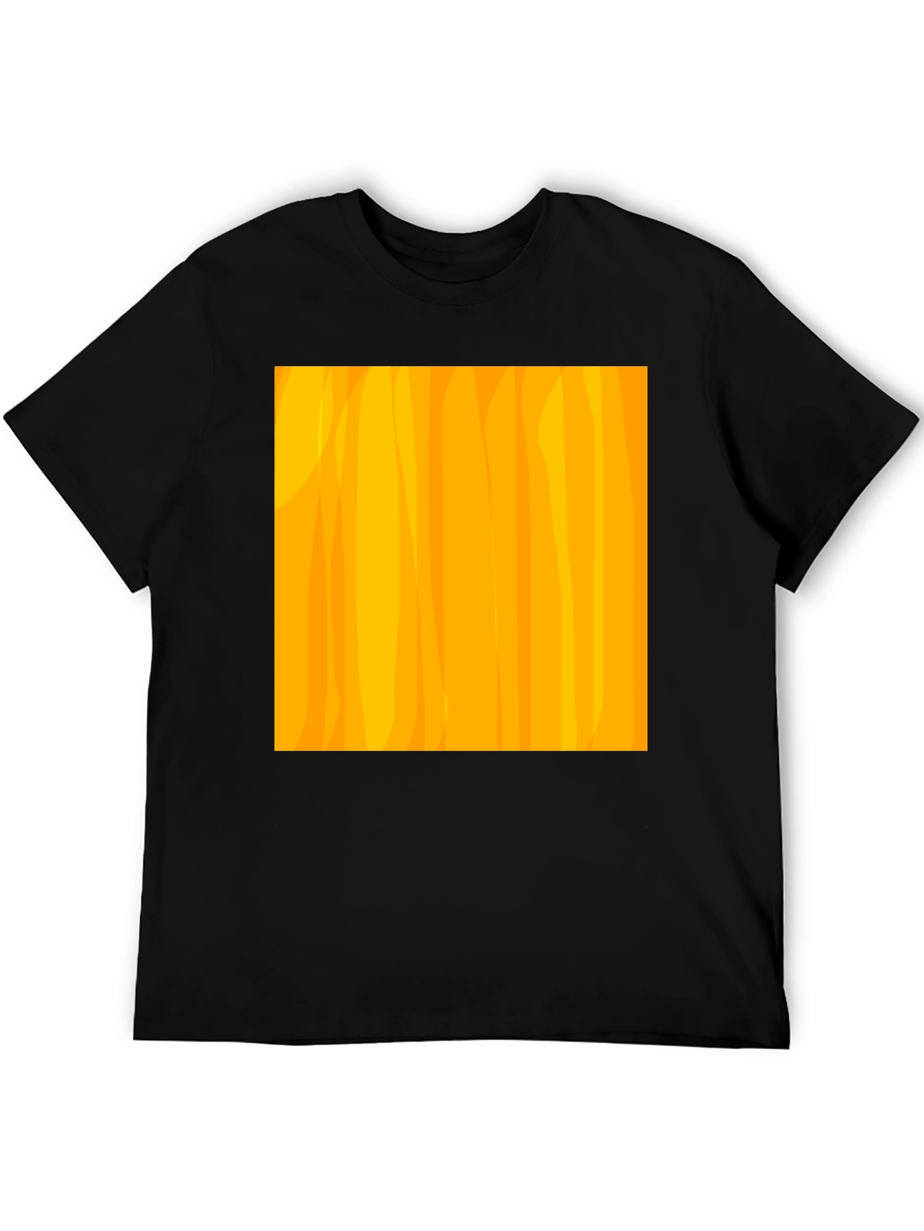Black Modern Abstract Pattern Black T-Shirt view 5