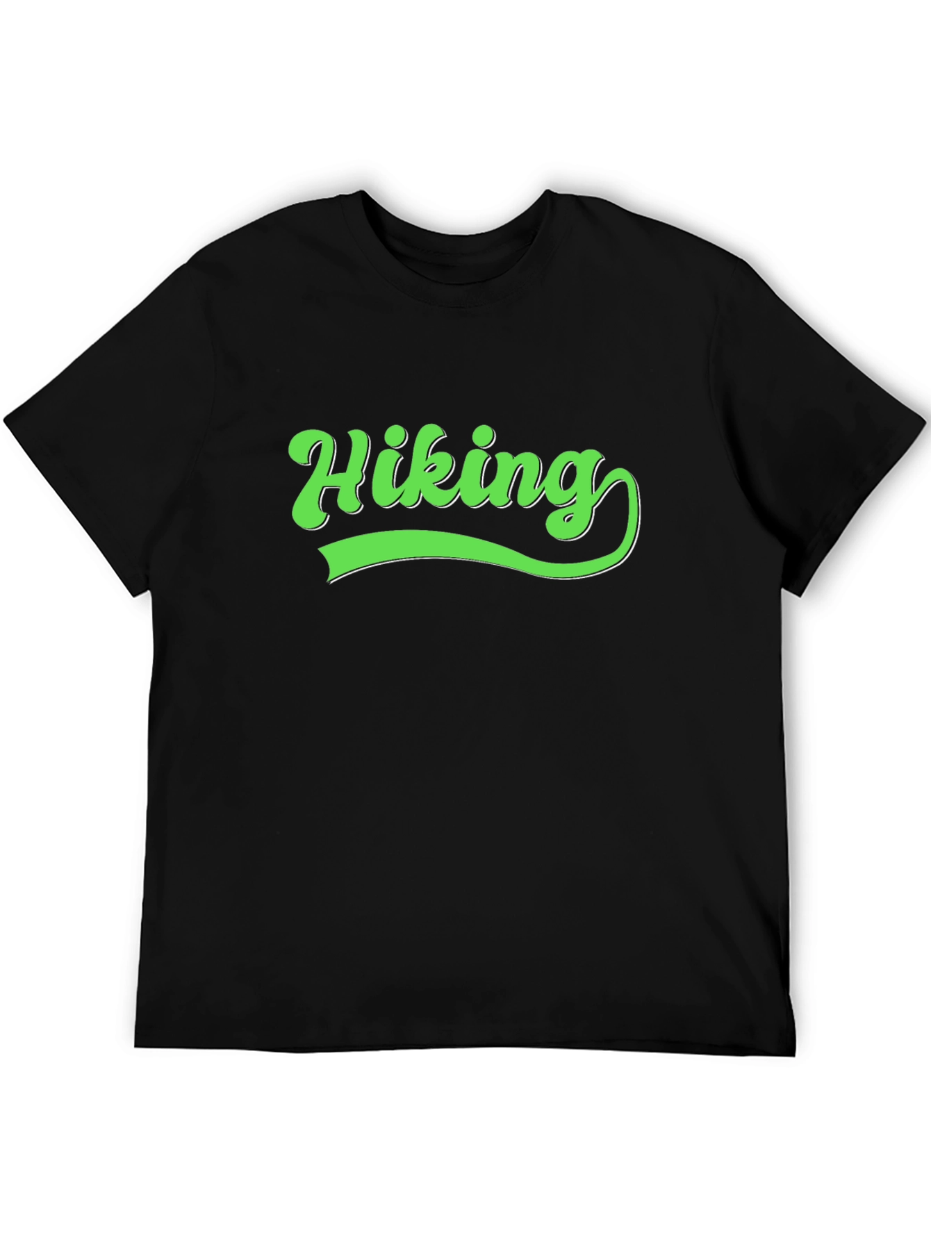 Black Hiking Graphic Tee - Black Cotton Blend Shirt view 5