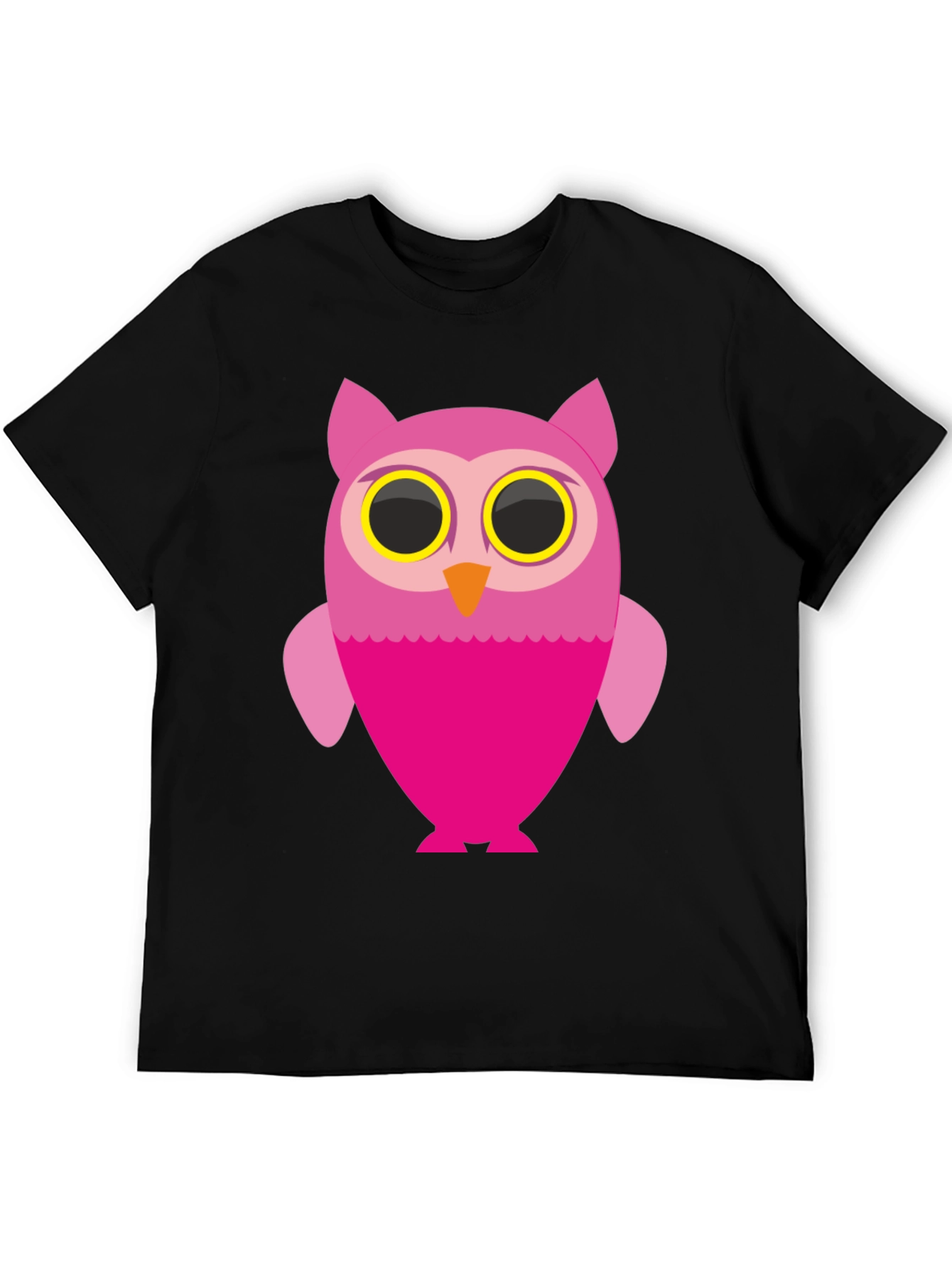 Black Owl Graphic Black T-Shirt view 5