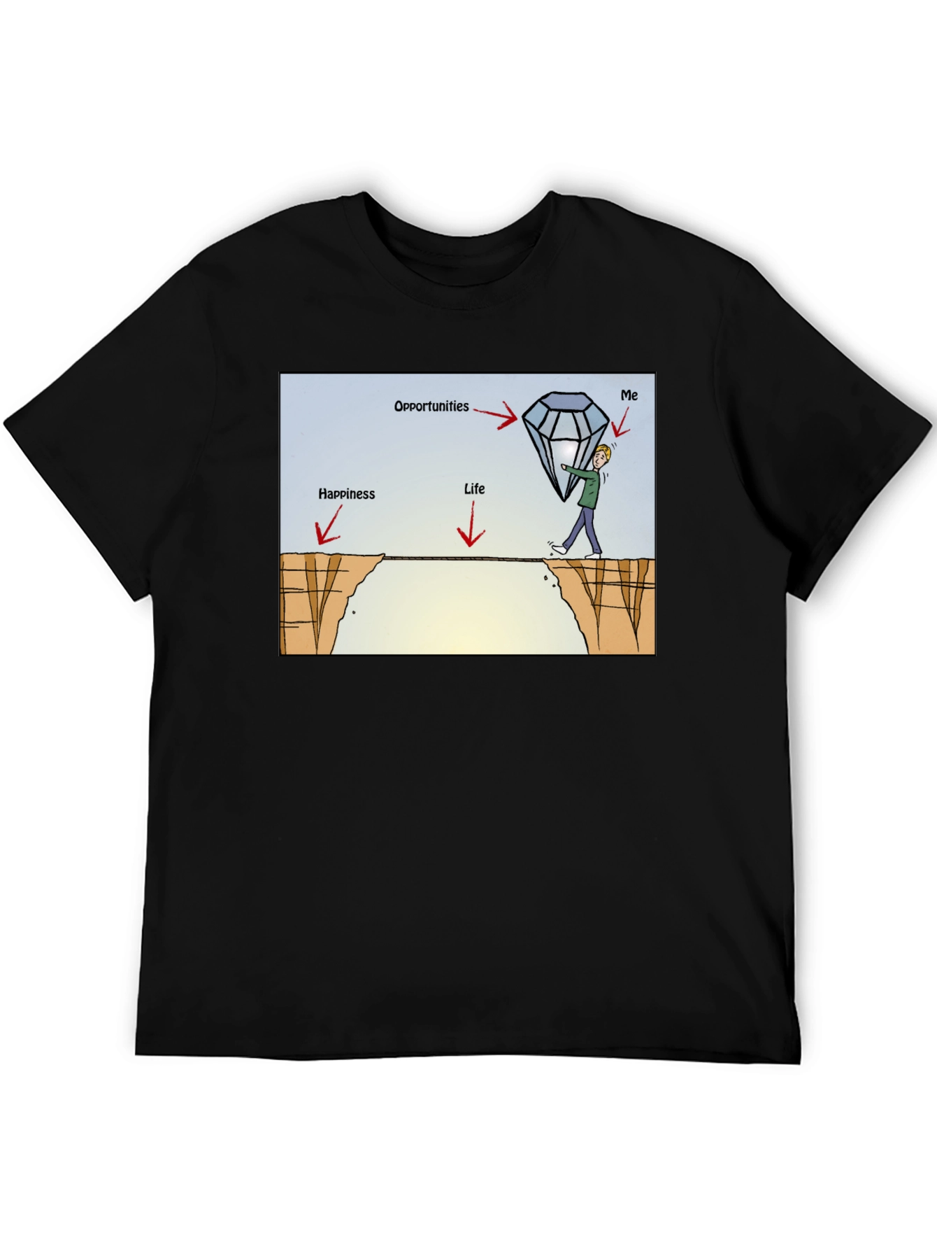 Black Opportunity Seeker Graphic Tee - Black view 5