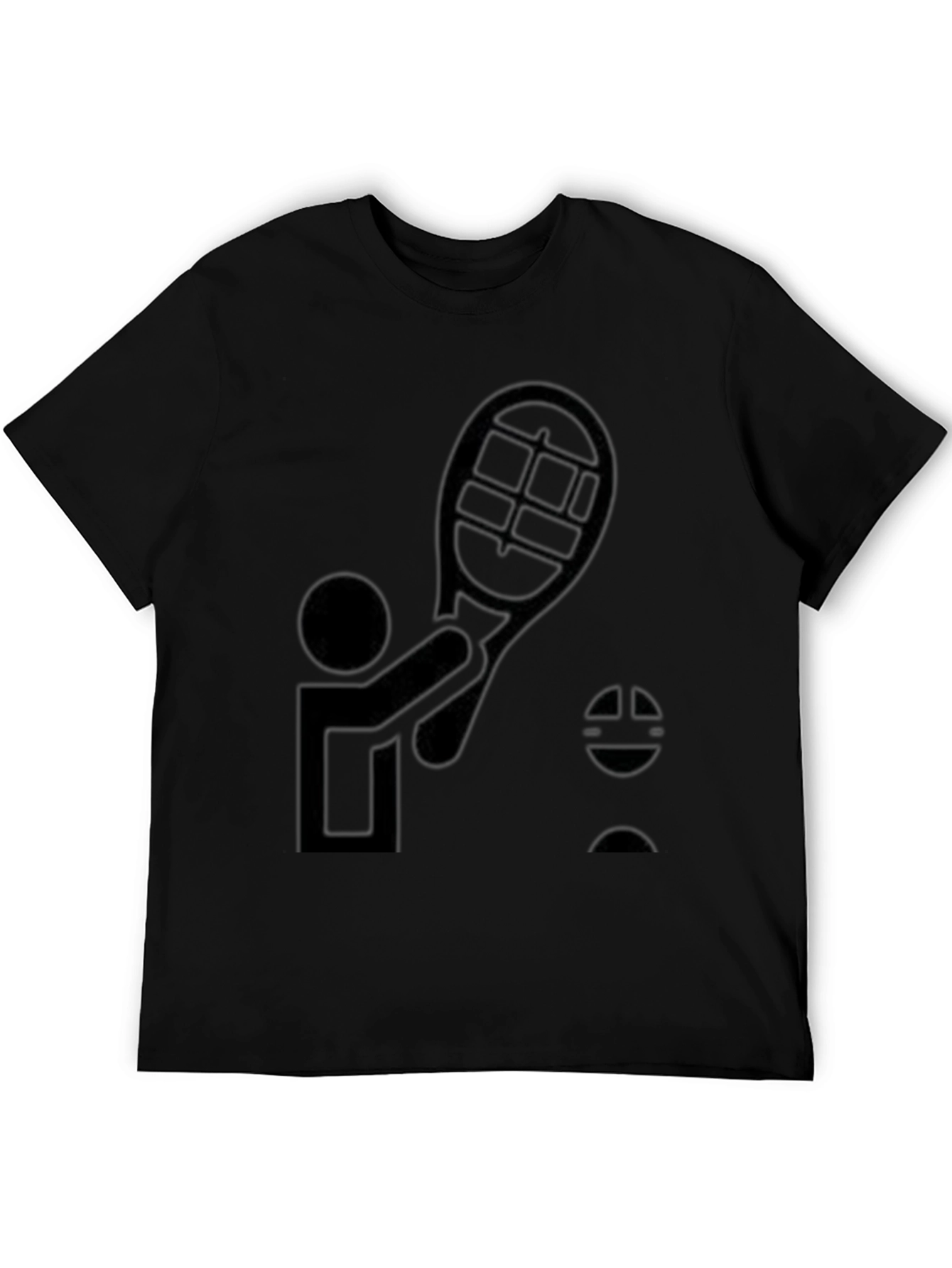 Black Tennis Player Graphic Tee - Black view 5