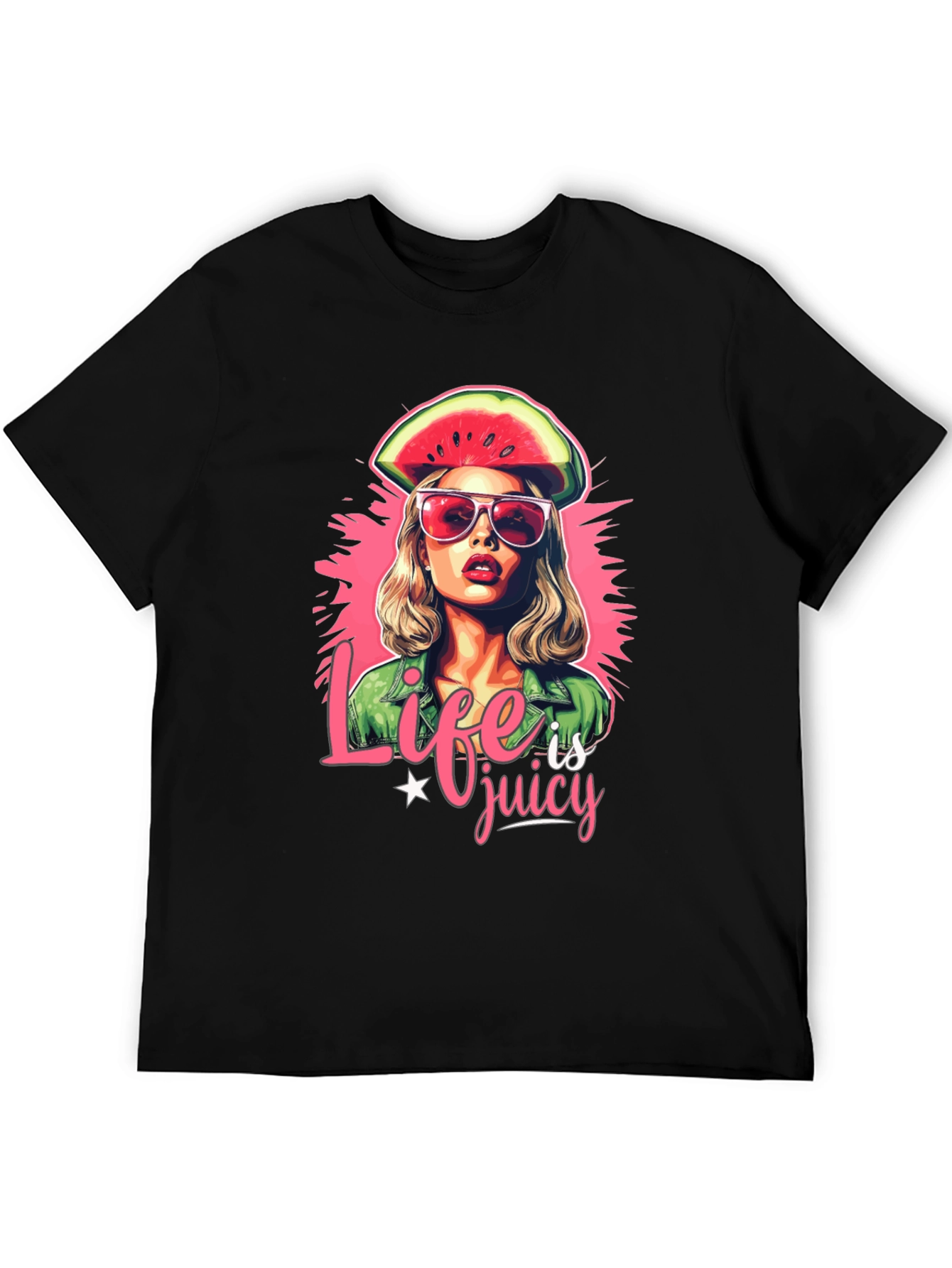Black Life is Juicy Watermelon Graphic Tee view 5