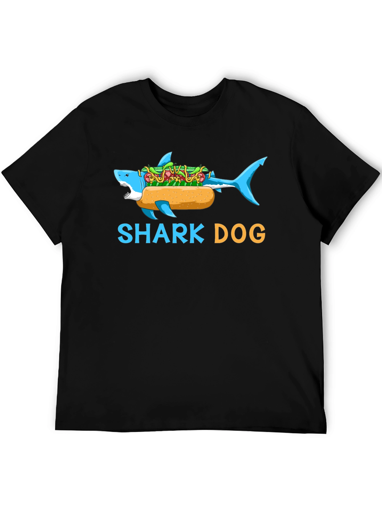 Black Shark Dog Graphic T-Shirt - Funny Novelty Tee view 5